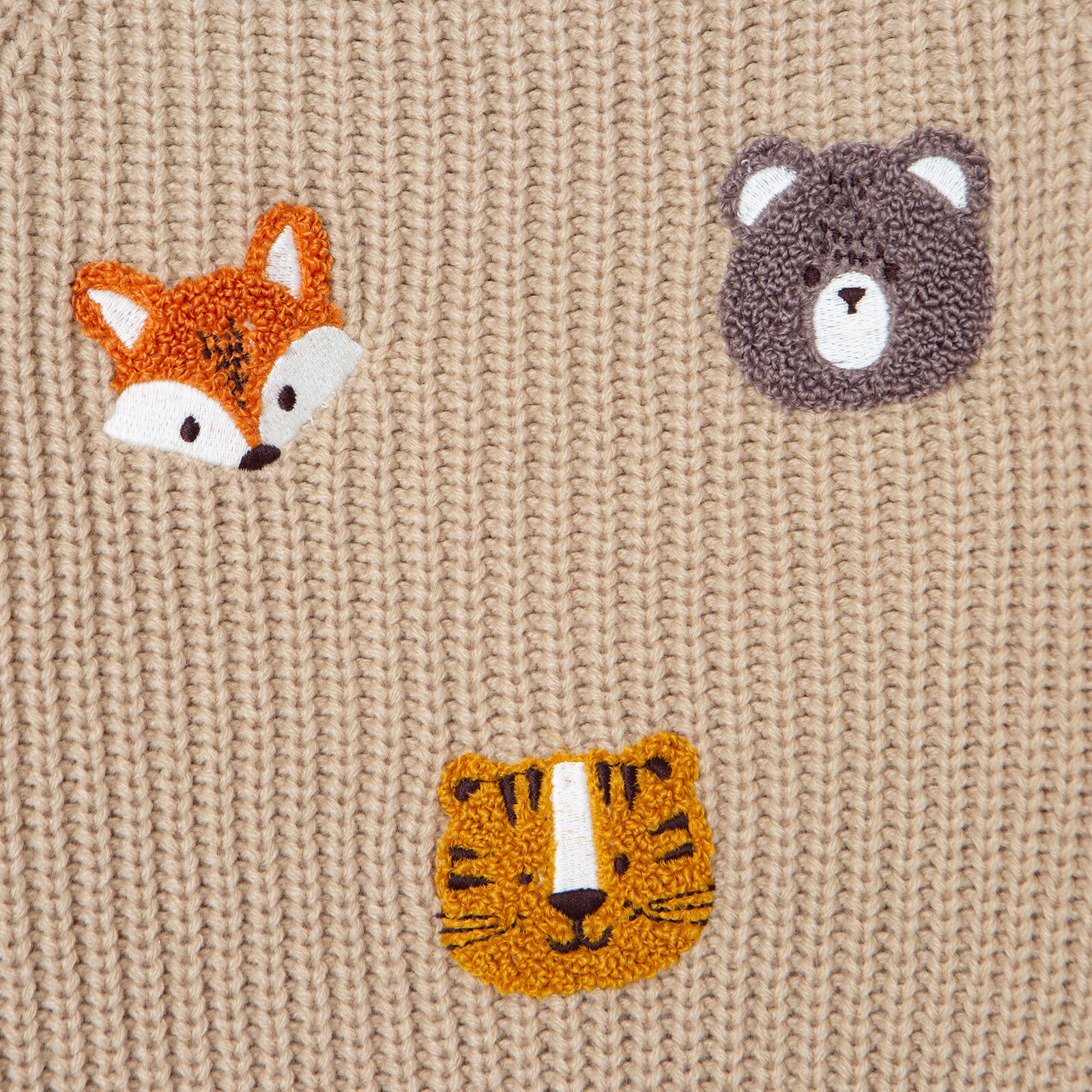 Erkek Bebek Woodland 2 Kazak Triko Bisiklet Yaka Uzun Kol