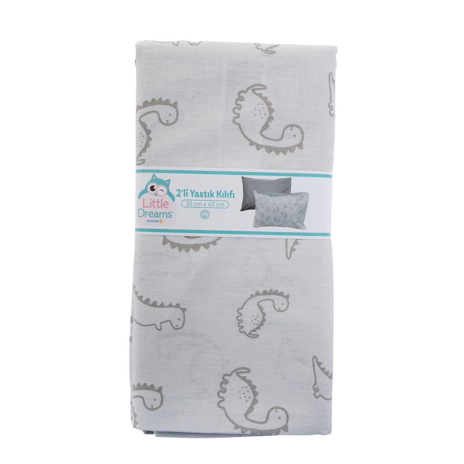 Erkek Bebek Yastık Kılıfı Poplin 35 x 45cm