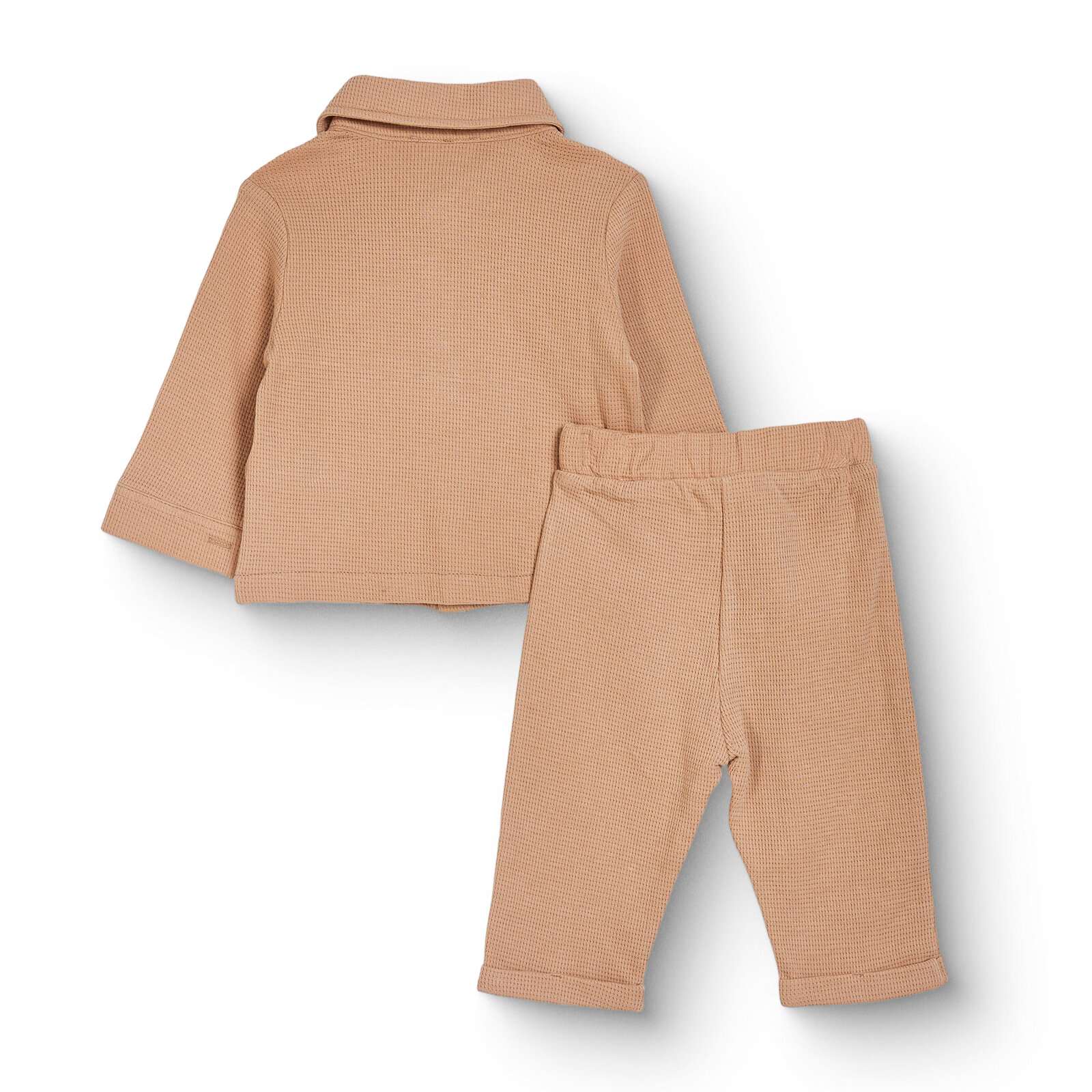 Erkek Bebek Yenidoğan Dino Gömlek-Pantolon Gömlek Yaka Uzun Kol Reçme Paça