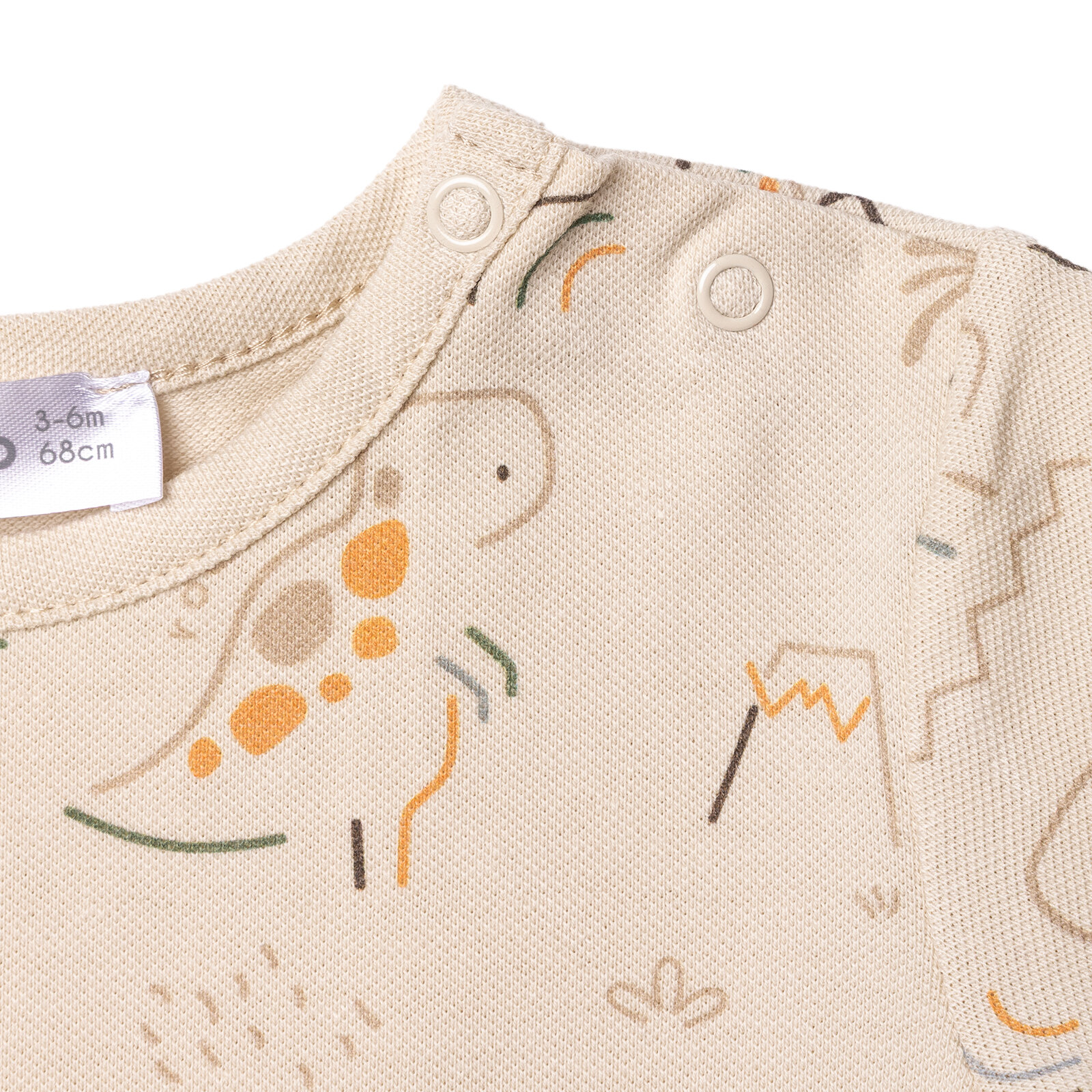 Erkek Bebek Yenidoğan Dino Tshirt-Şort Süprem Bisiklet Yaka Kısa Kol Reçme Paça