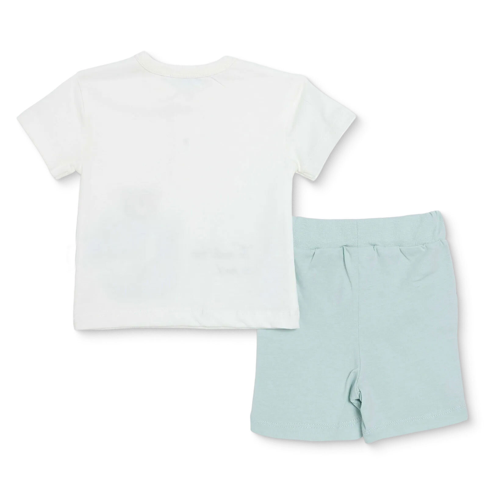 Erkek Bebek Yenidoğan Hello Tshirt-Şort Süprem Bisiklet Yaka Kısa Kol Reçme Paça