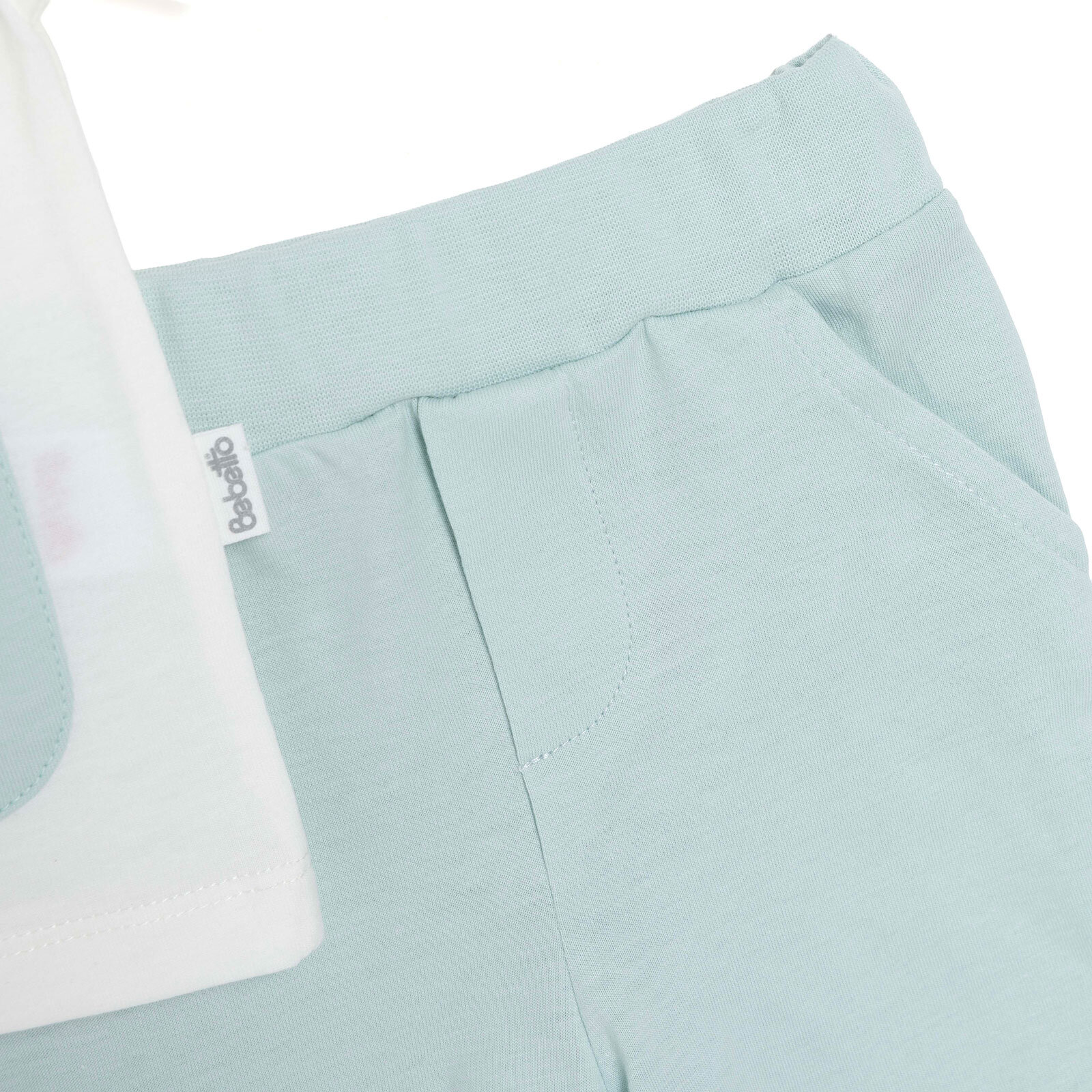 Erkek Bebek Yenidoğan Hello Tshirt-Şort Süprem Bisiklet Yaka Kısa Kol Reçme Paça