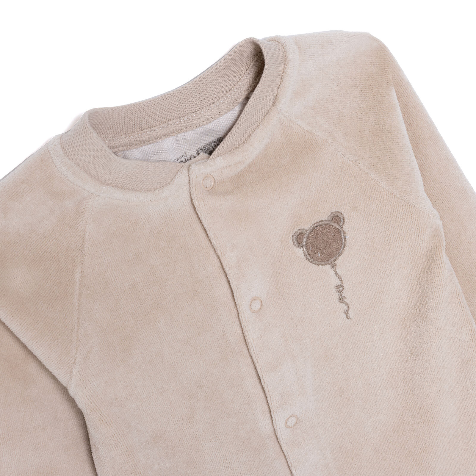 Erkek Bebek Yenidoğan Kadife Patiksiz Tulum Bisiklet Yaka Uzun Kol Patiksiz Paça