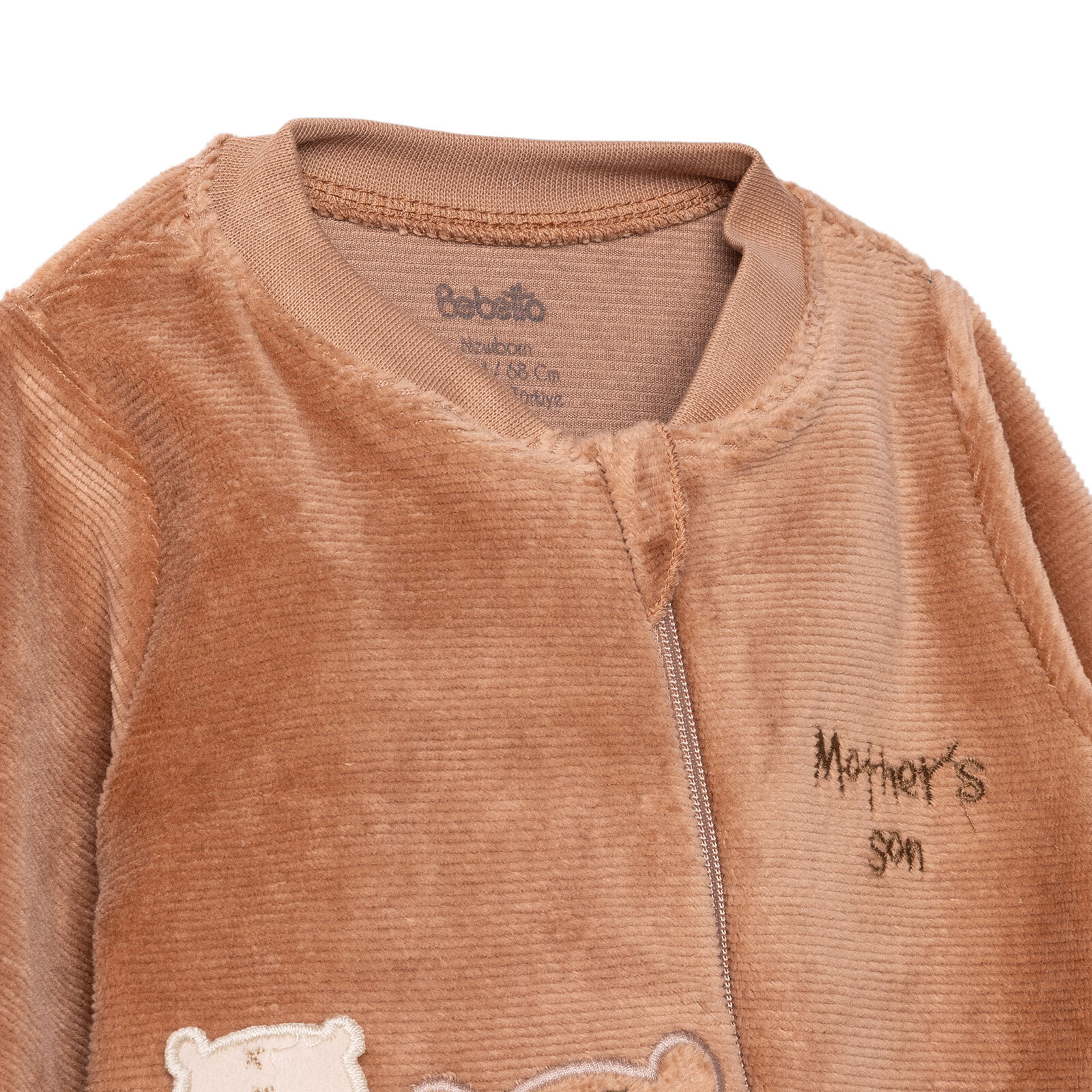 Erkek Bebek Yenidoğan Kadife Patiksiz Tulum Bisiklet Yaka Uzun Kol Patiksiz Paça Erkek Bebek Yenidoğan Kadife Patiksiz Tulum Bisiklet Yaka Uzun Kol Patiksiz Paça