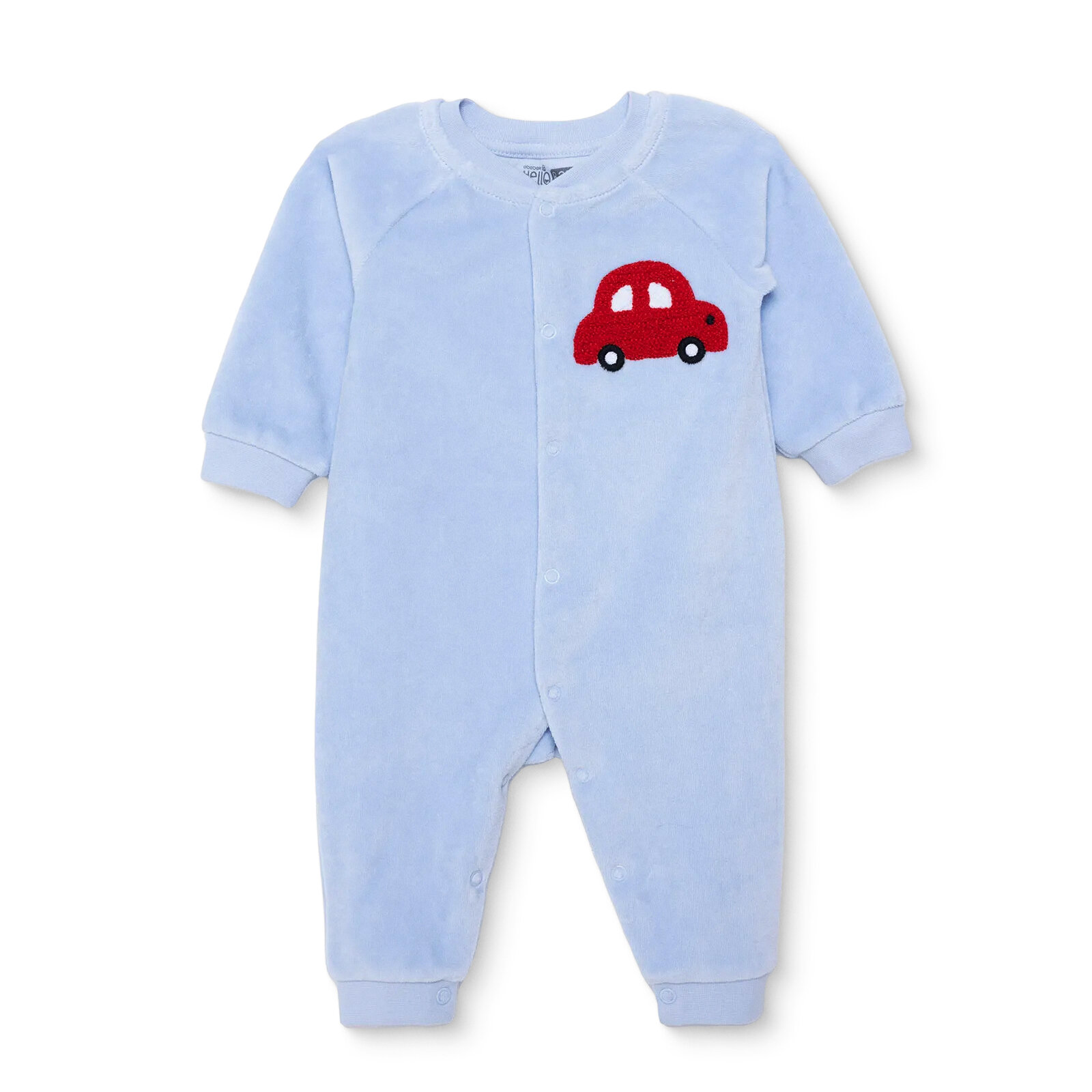 Erkek Bebek Yenidoğan Kadife Patiksiz Tulum Bisiklet Yaka Uzun Kol Patiksiz Paça