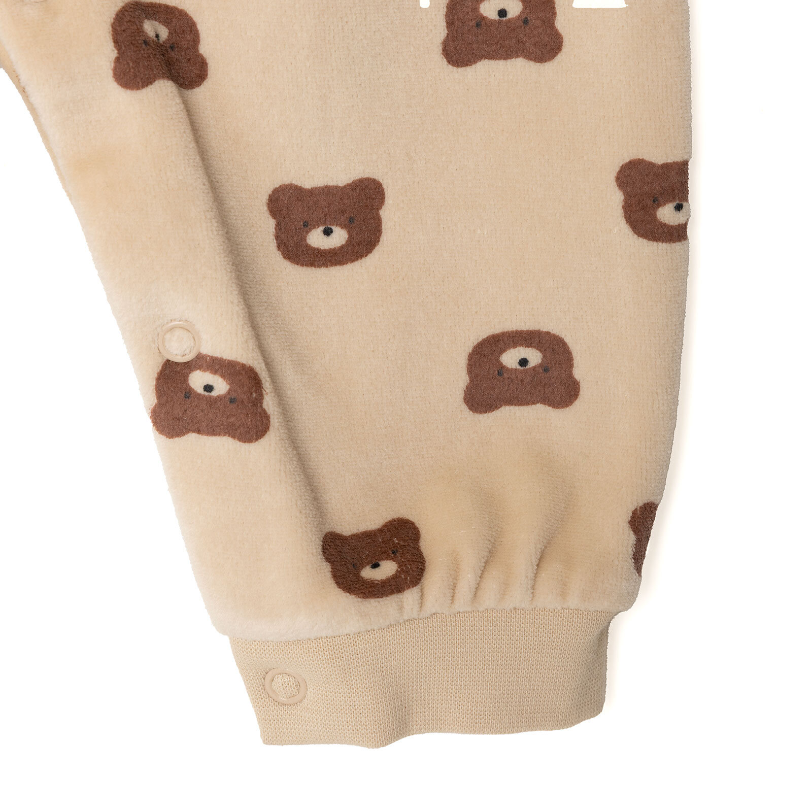 Erkek Bebek Yenidoğan Kadife Patiksiz Tulum Kadife Bisiklet Yaka Uzun Kol Patiksiz Paça