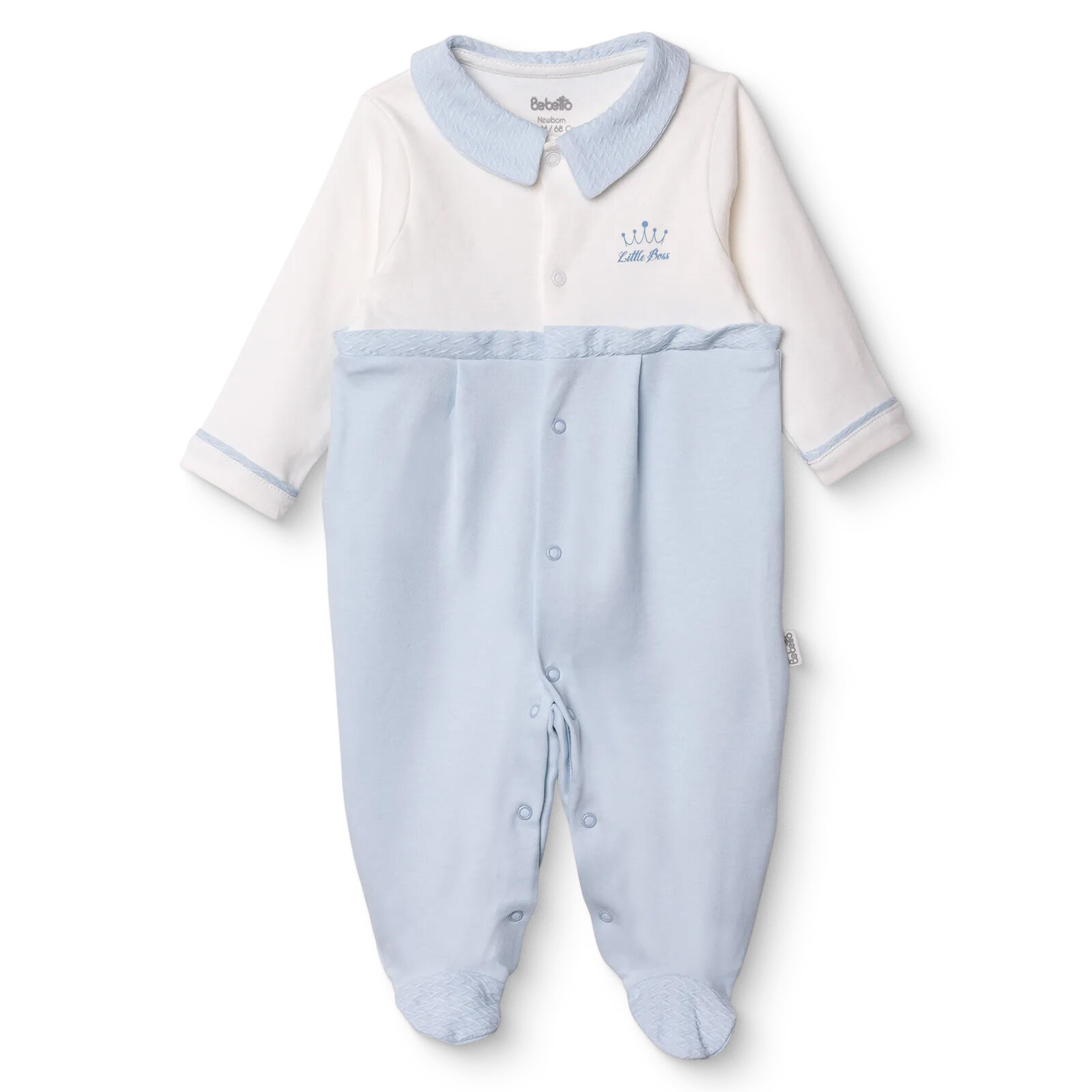 Erkek Bebek Yenidoğan Little Boss Patikli Tulum Gömlek Yaka Uzun Kol Patikli Paça Erkek Bebek Yenidoğan Little Boss Patikli Tulum Gömlek Yaka Uzun Kol Patikli Paça
