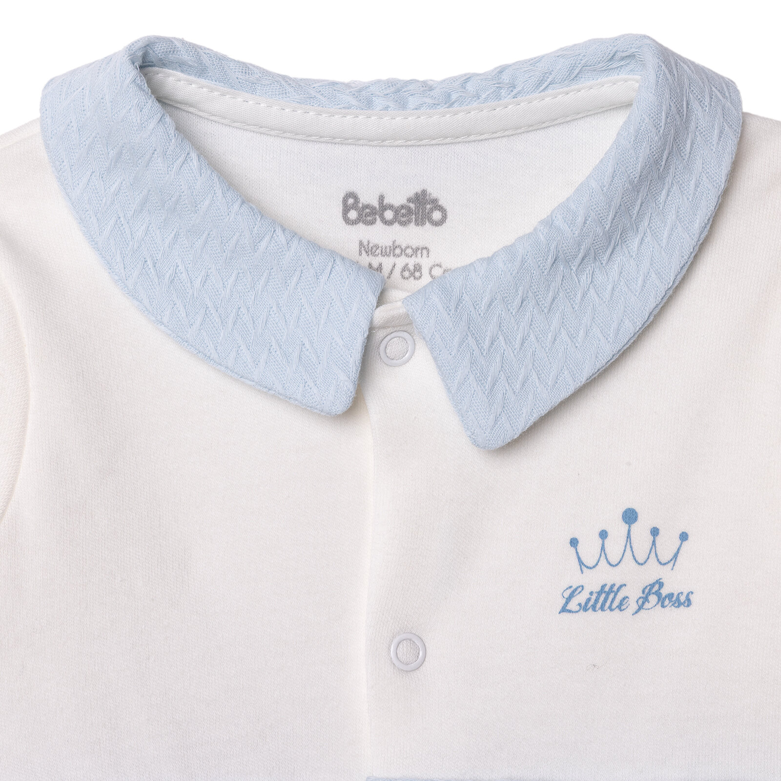 Erkek Bebek Yenidoğan Little Boss Patikli Tulum Gömlek Yaka Uzun Kol Patikli Paça Erkek Bebek Yenidoğan Little Boss Patikli Tulum Gömlek Yaka Uzun Kol Patikli Paça