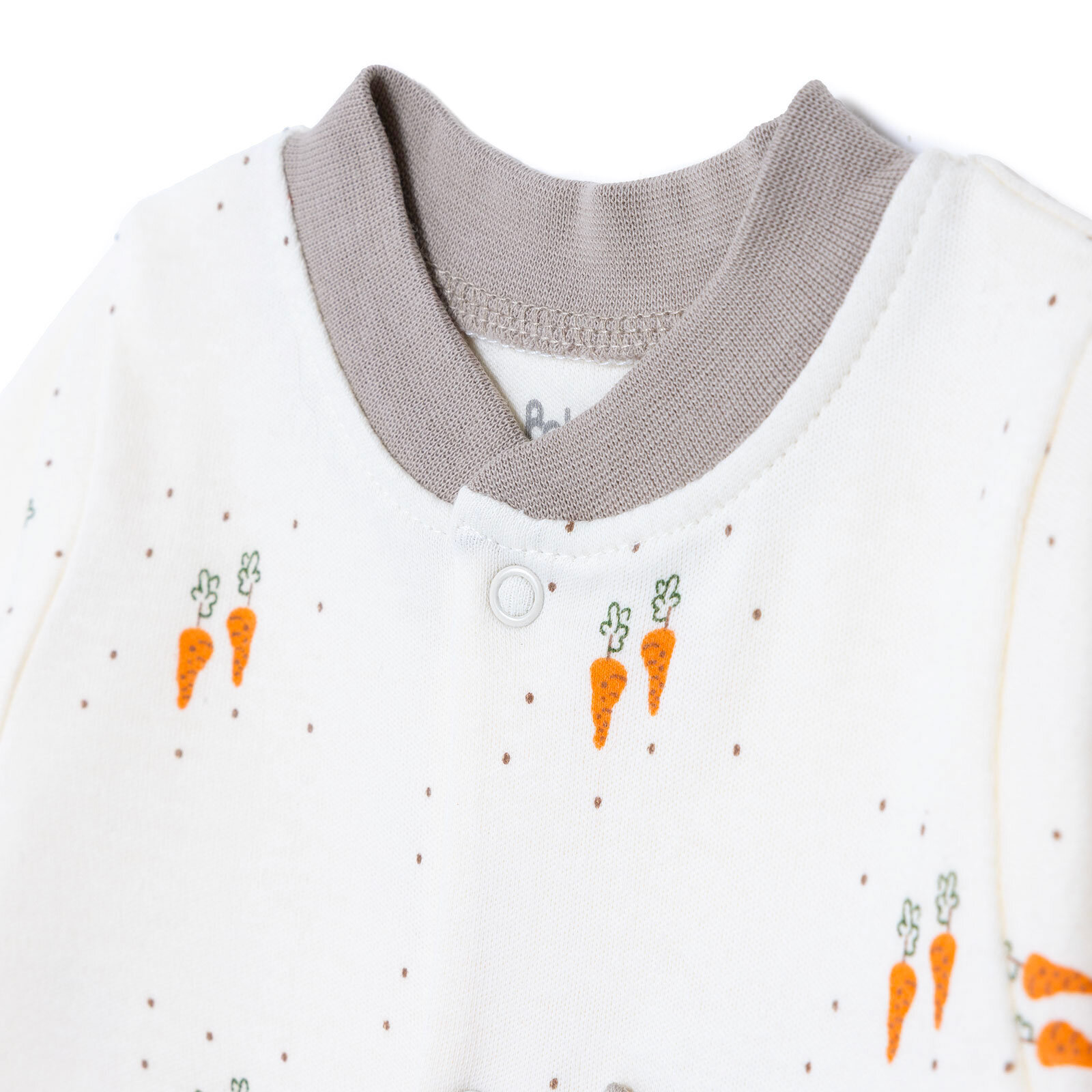 Erkek Bebek Yenidoğan Patikli Tulum Baby Carrot Bisiklet Yaka Uzun Kol Patikli Paça