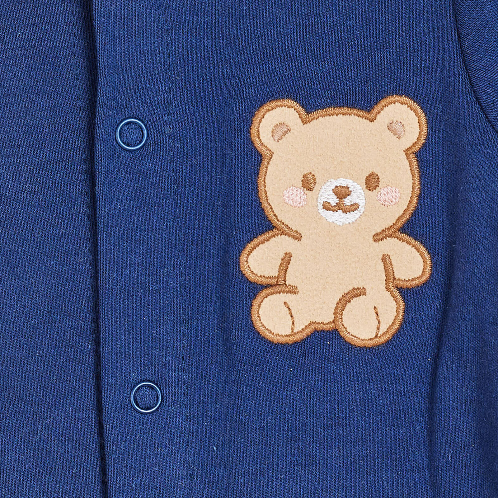 Erkek Bebek Yenidoğan Patikli Tulum Bebe Yaka Uzun Kol Patikli Paça