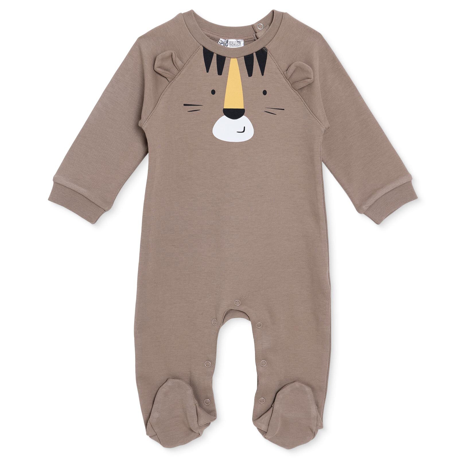 Erkek Bebek Yenidoğan Patikli Tulum Bisiklet Yaka Uzun Kol Patikli Paça