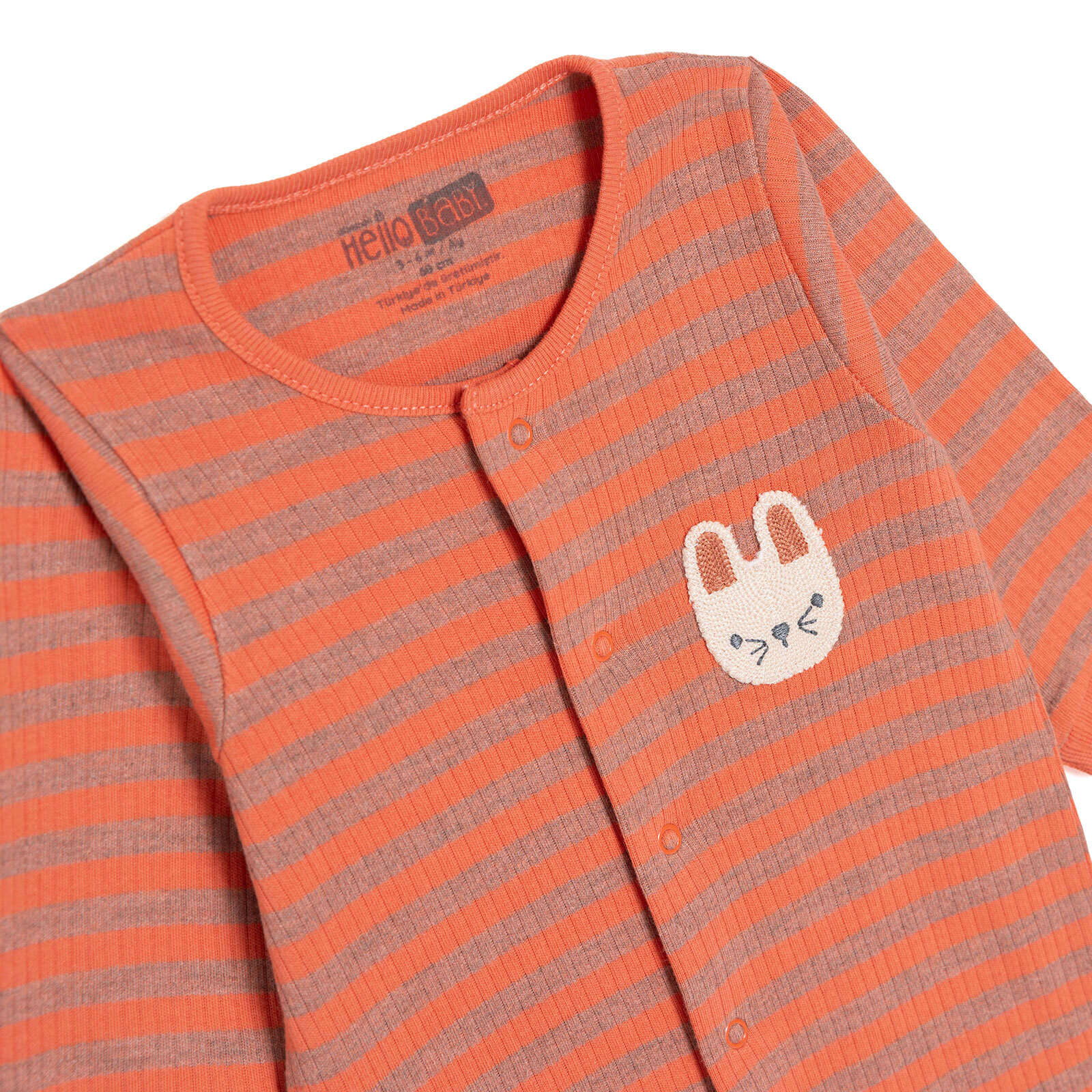 Erkek Bebek Yenidoğan Patikli Tulum İnterlok Bisiklet Yaka Uzun Kol Patikli Paça