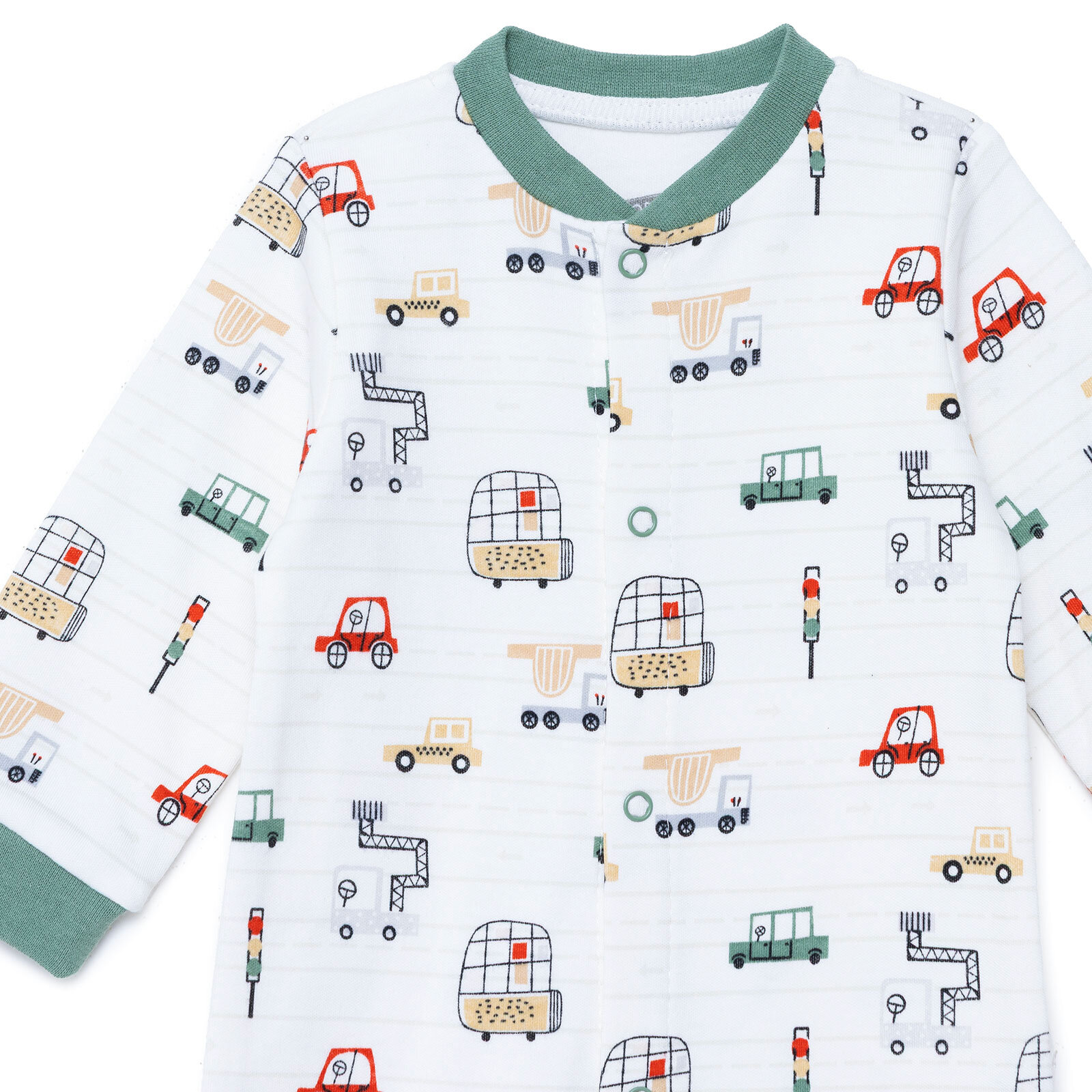 Erkek Bebek Yenidoğan Patiksiz Tulum İnterlok Bisiklet Yaka Uzun Kol Patiksiz Paça