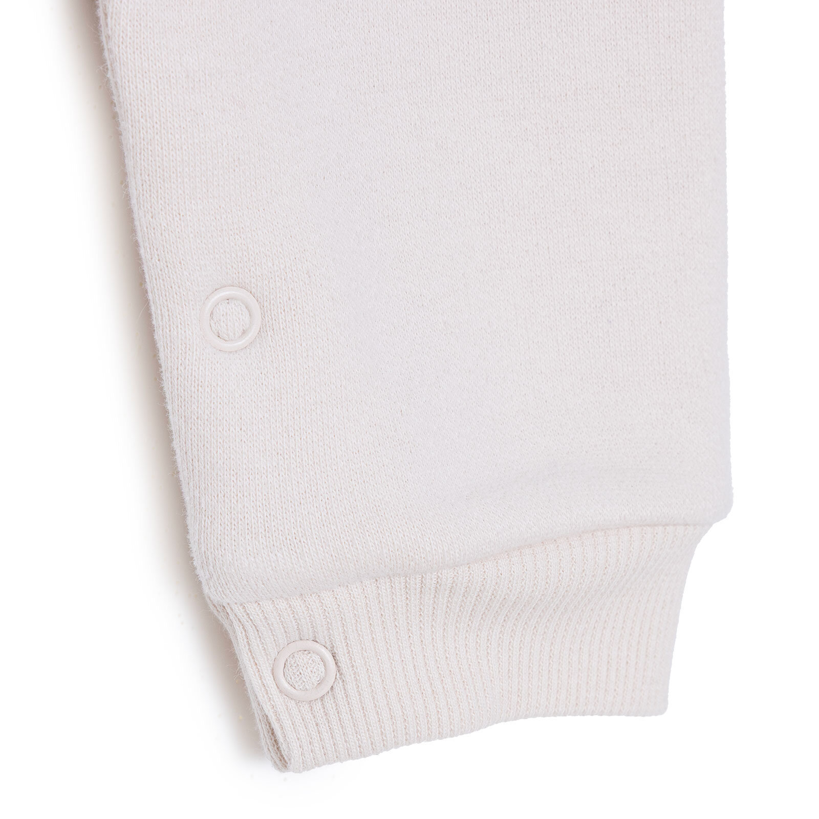 Erkek Bebek Yenidoğan Patiksiz Tulum Şardonlu Üç İplik Bisiklet Yaka Uzun Kol Patiksiz Paça