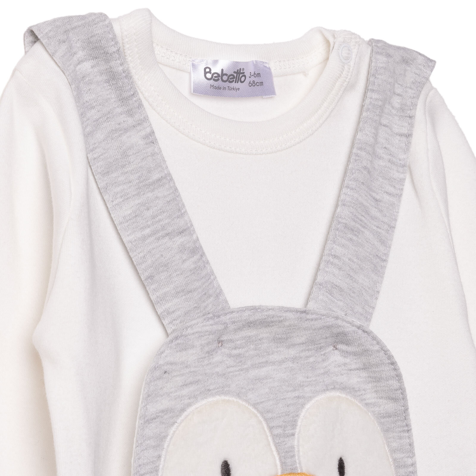 Erkek Bebek Yenidoğan Salopet-Sweatshirt Çıtçıtlı Happy Penguin Bisiklet Yaka Uzun Kol Patiksiz Paç Erkek Bebek Yenidoğan Salopet-Sweatshirt Çıtçıtlı Happy Penguin Bisiklet Yaka Uzun Kol Patiksiz Paç