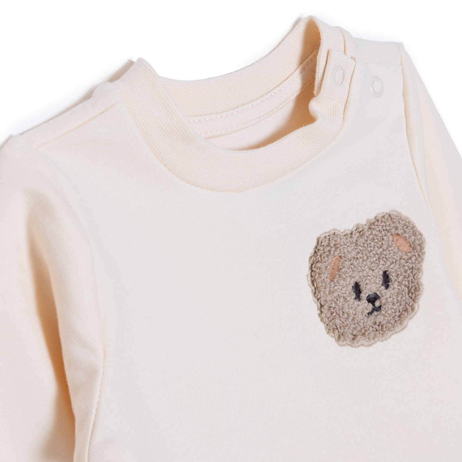 Erkek Bebek Yenidoğan Sweatshirt-Patiksiz Alt İki İplik Bisiklet Yaka Uzun Kol Ribanalı Paça