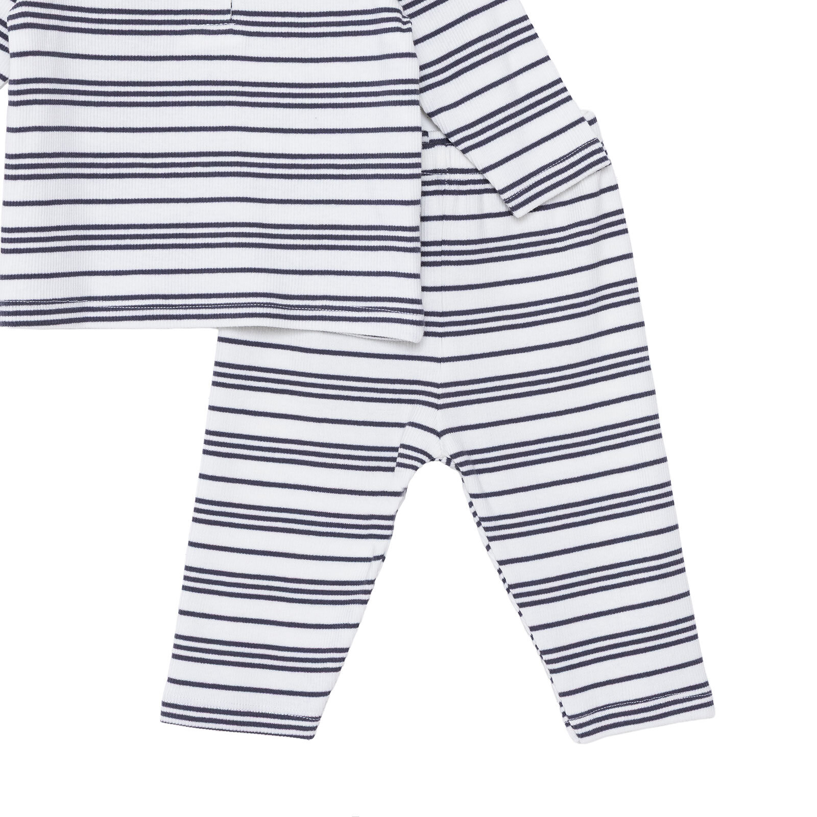 Erkek Bebek Yenidoğan Sweatshirt-Patiksiz Alt Kaşkorse Bisiklet Yaka Uzun Kol Patiksiz Paça