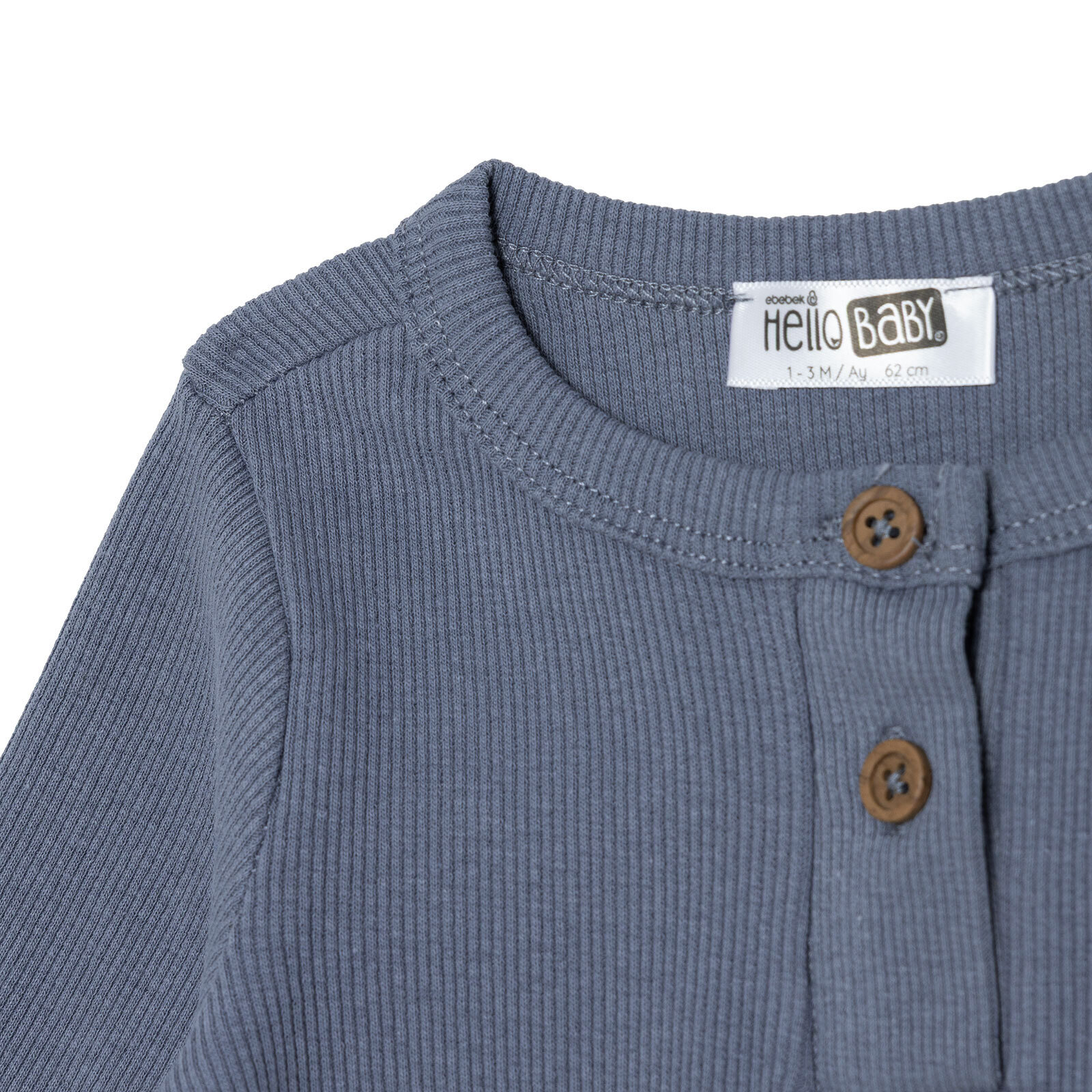 Erkek Bebek Yenidoğan Sweatshirt-Patiksiz Kaşkorse Bisiklet Yaka Uzun Kol Patiksiz Paça