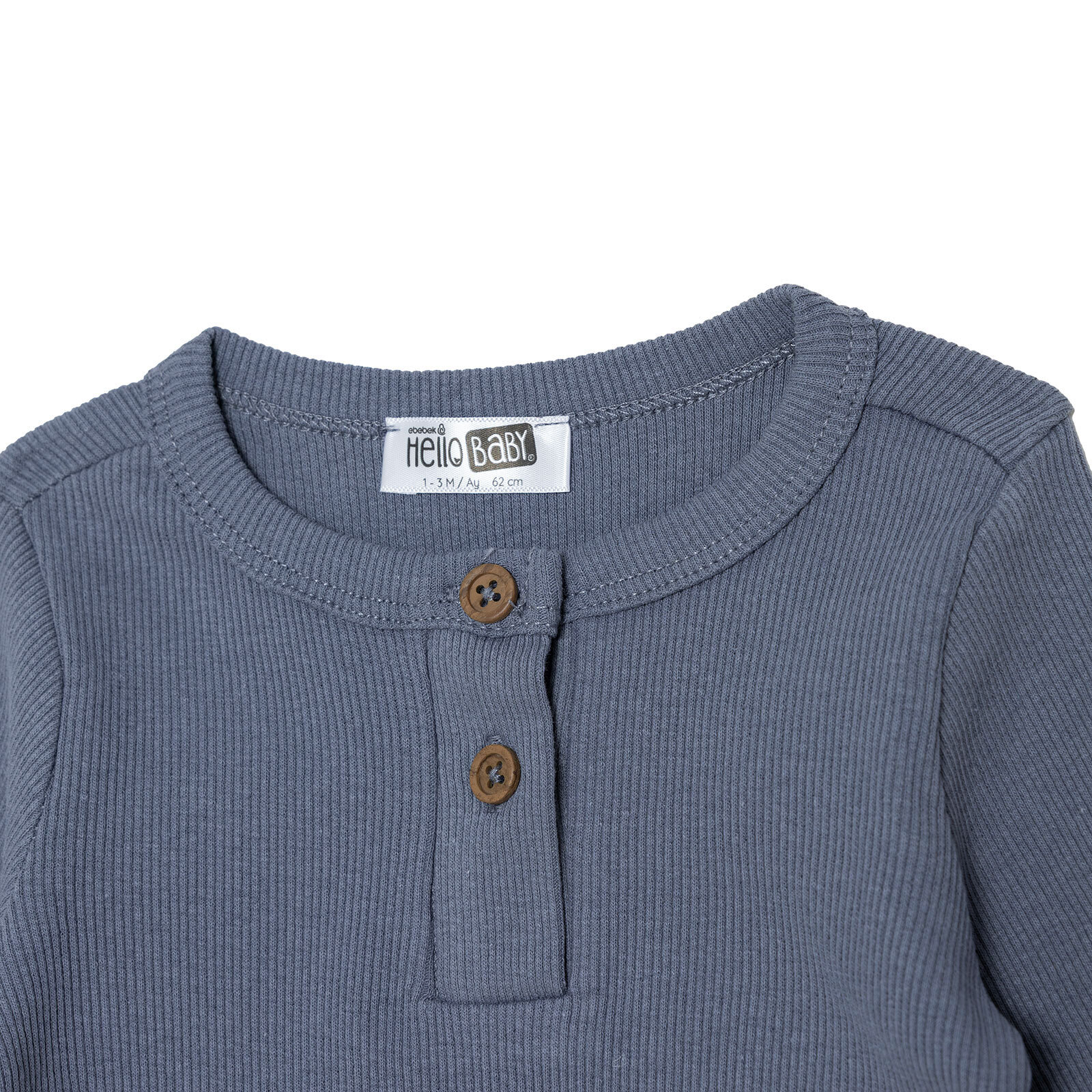 Erkek Bebek Yenidoğan Sweatshirt-Patiksiz Kaşkorse Bisiklet Yaka Uzun Kol Patiksiz Paça