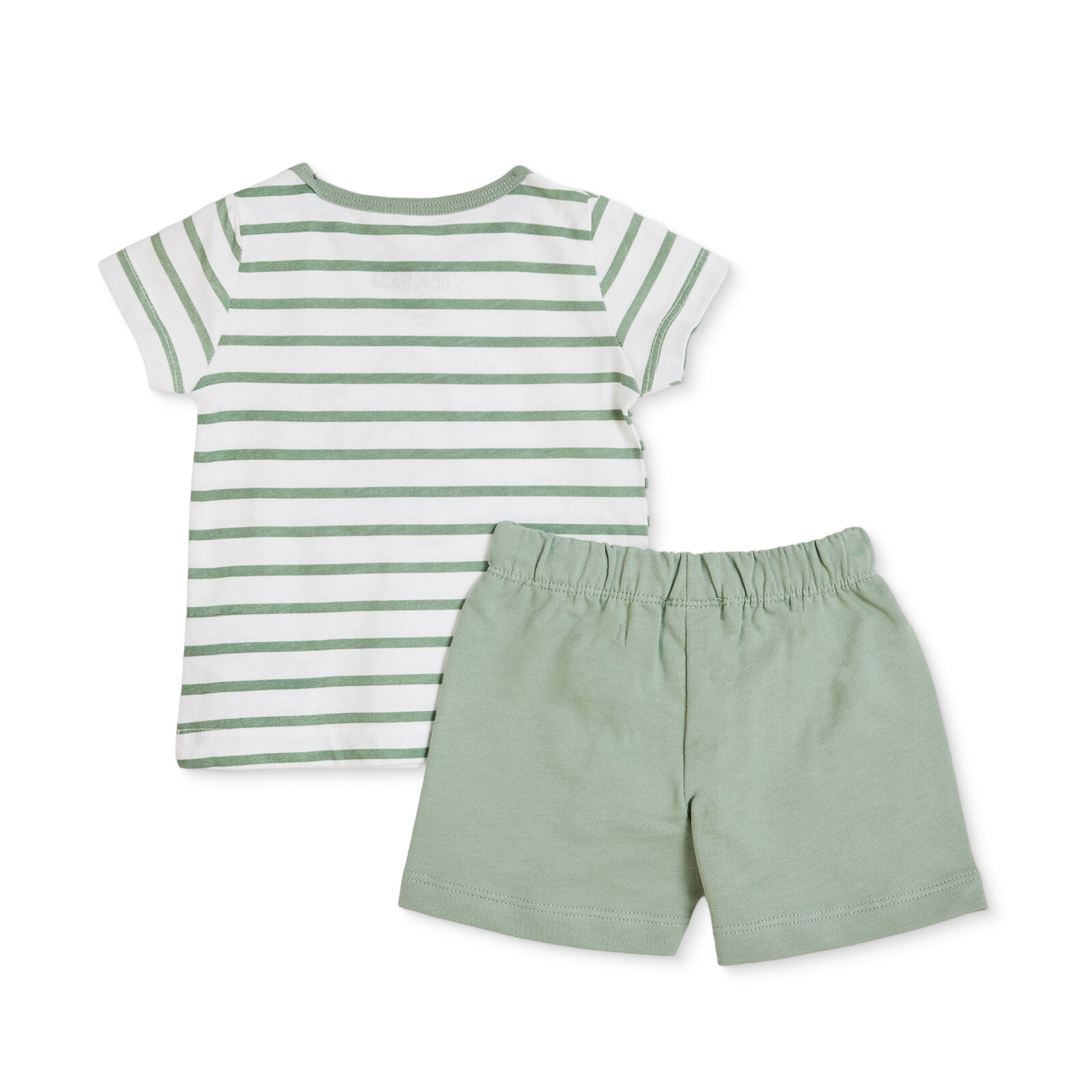 Erkek Bebek Yenidoğan Tshirt-Şort Bisiklet Yaka Kısa Kol Reçme Paça