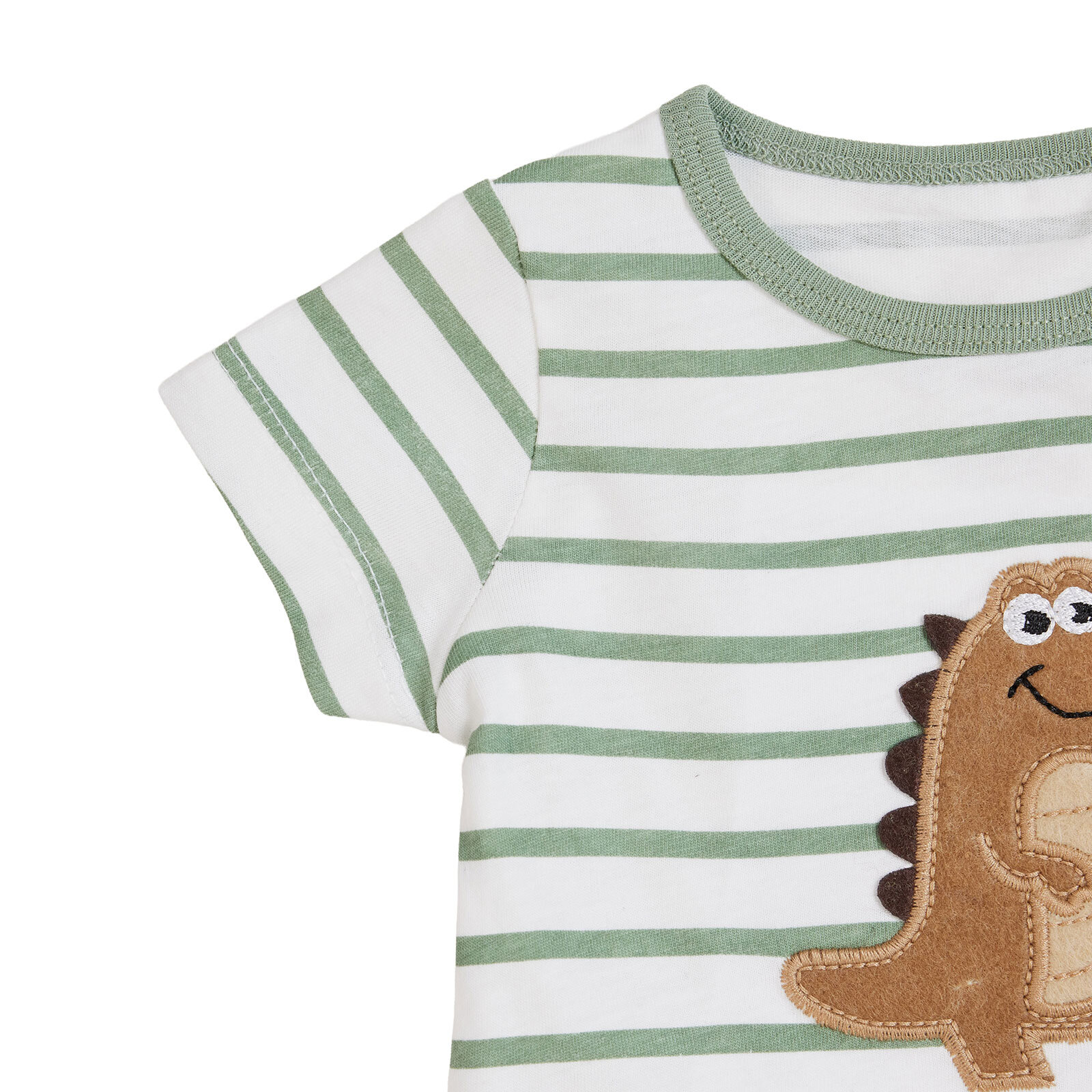 Erkek Bebek Yenidoğan Tshirt-Şort Bisiklet Yaka Kısa Kol Reçme Paça