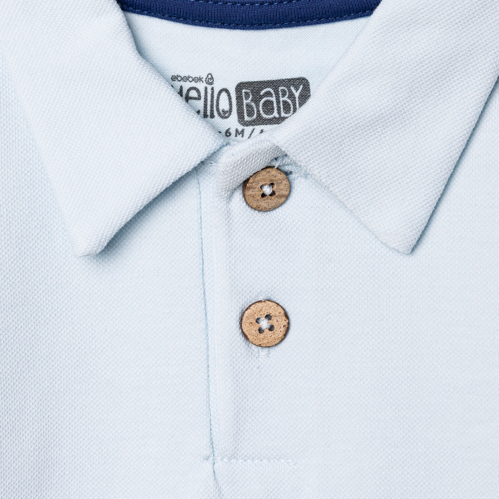 Erkek Bebek Yenidoğan Tshirt-Şort Gömlek Yaka Kısa Kol Reçme Paça