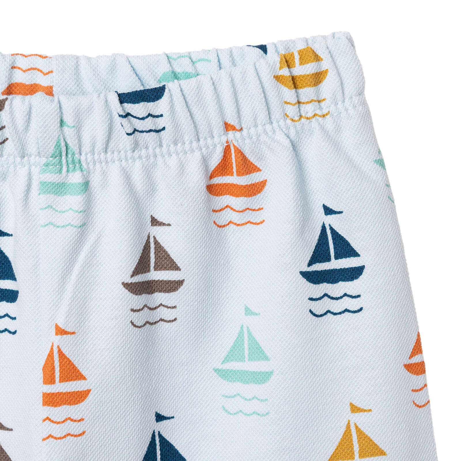 Erkek Bebek Yenidoğan Tshirt-Şort Gömlek Yaka Kısa Kol Reçme Paça