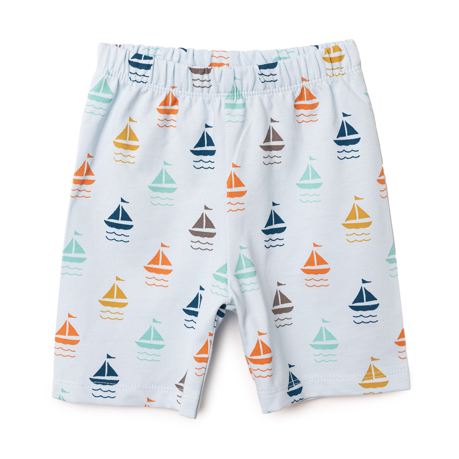 Erkek Bebek Yenidoğan Tshirt-Şort Gömlek Yaka Kısa Kol Reçme Paça