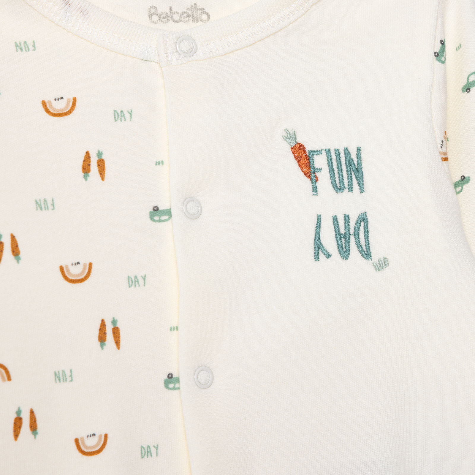 Erkek Bebek Yenidoğan Wooden Car Hırka-Patikli Alt İnterlok Bisiklet Yaka Uzun Kol