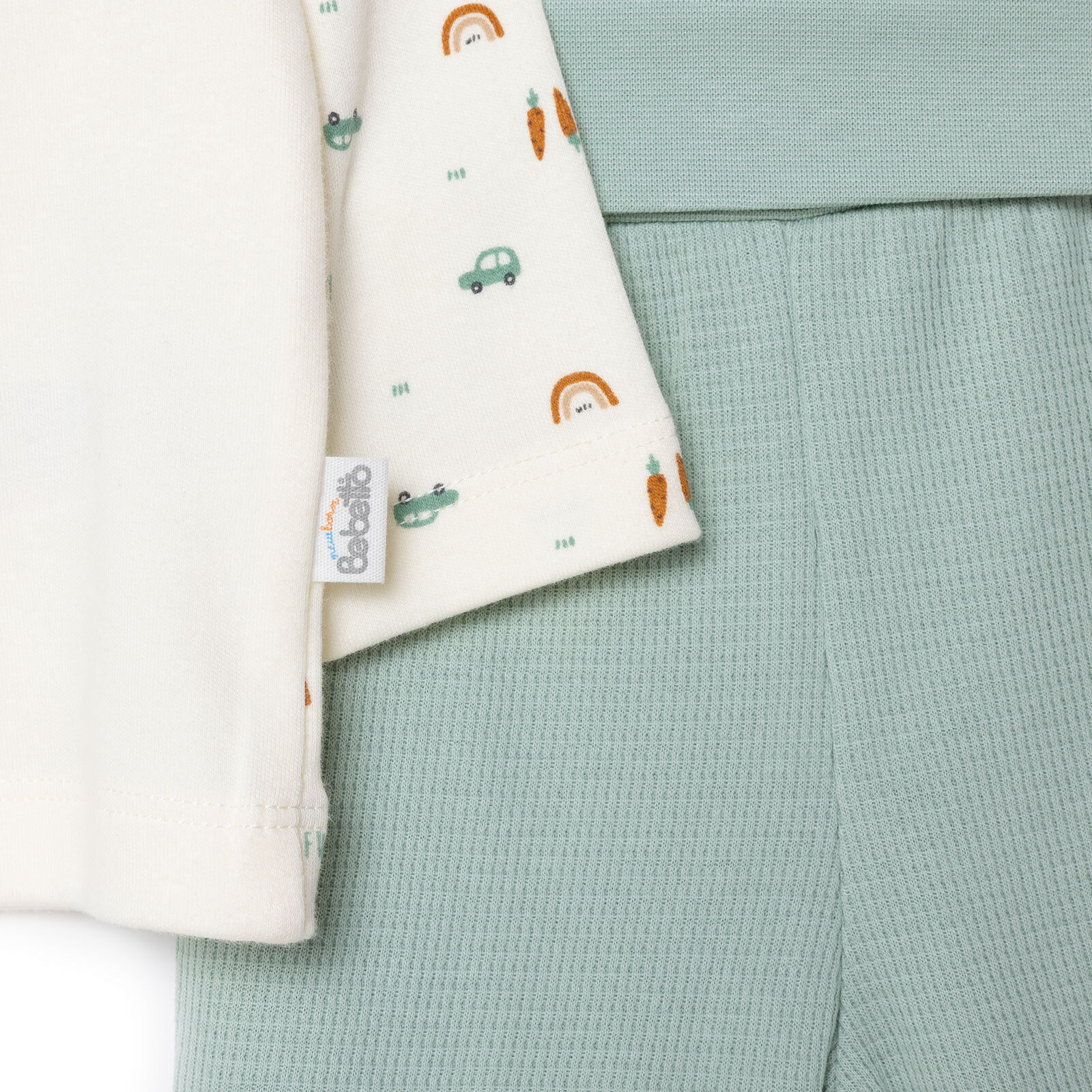 Erkek Bebek Yenidoğan Wooden Car Hırka-Patikli Alt İnterlok Bisiklet Yaka Uzun Kol