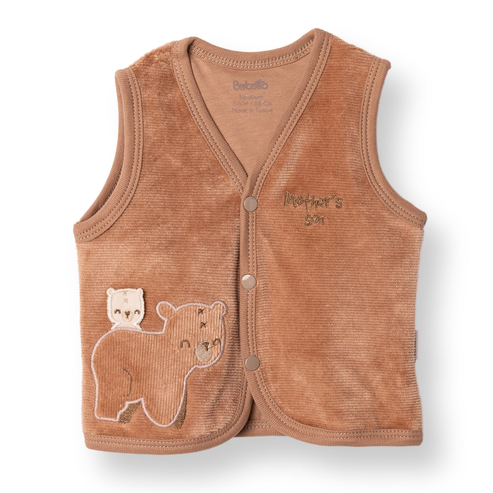 Erkek Bebek Yenidoğan Yelek Mother's Kadife V Yaka Atlet Kol Erkek Bebek Yenidoğan Yelek Mother's Kadife V Yaka Atlet Kol