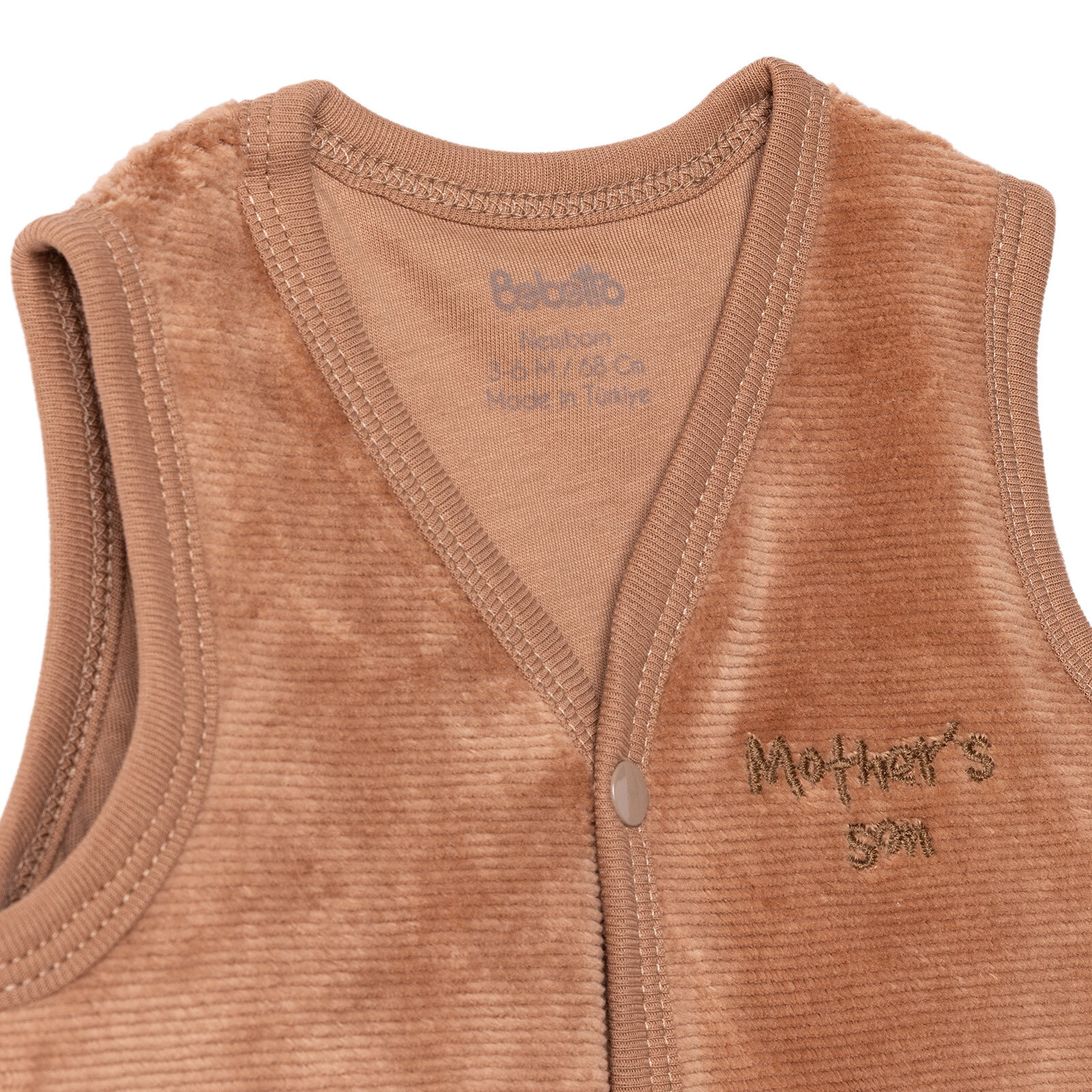 Erkek Bebek Yenidoğan Yelek Mother's Kadife V Yaka Atlet Kol Erkek Bebek Yenidoğan Yelek Mother's Kadife V Yaka Atlet Kol