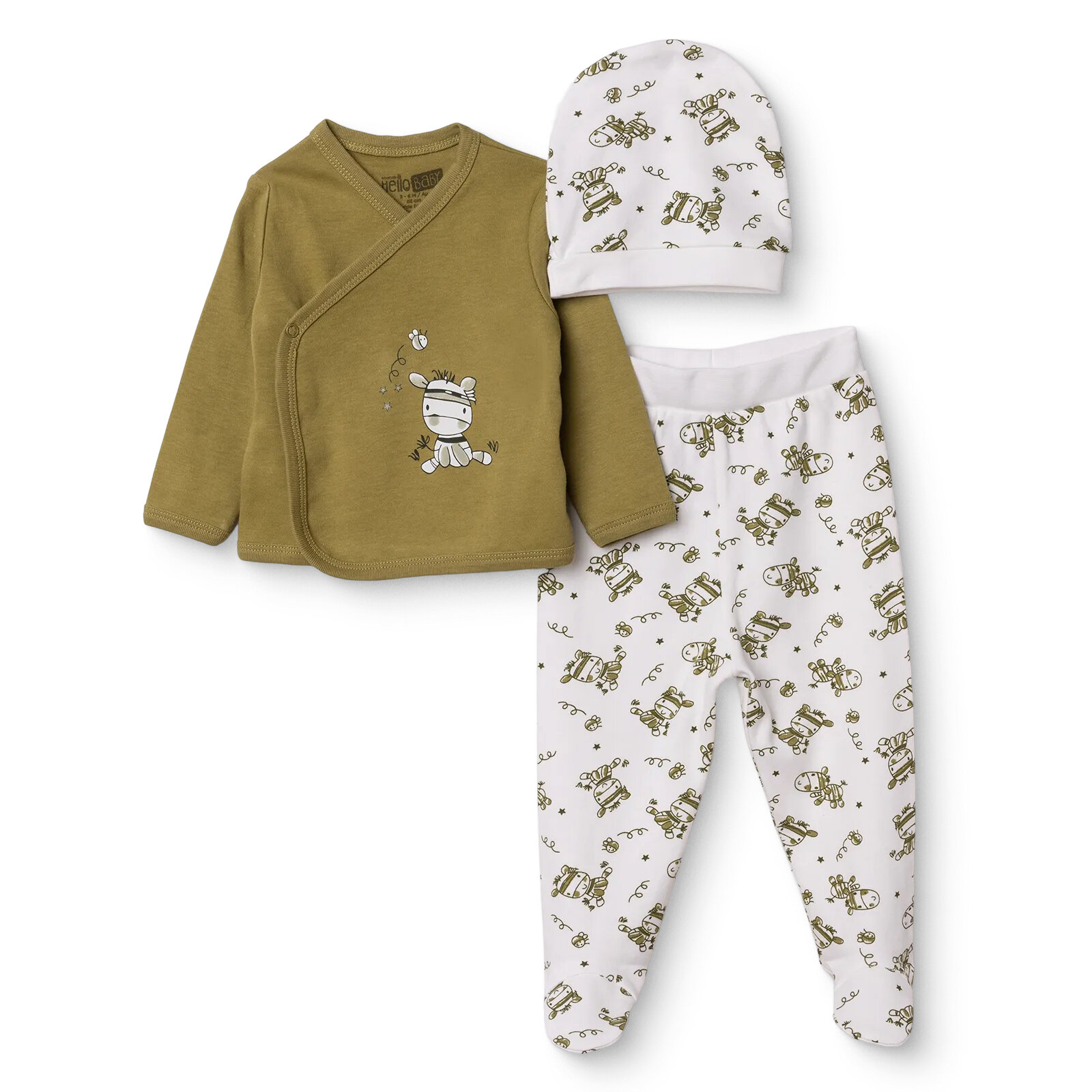 Erkek Bebek Yenidoğan Zıbın-Şapka-Patikli V Yaka Uzun Kol Erkek Bebek Yenidoğan Zıbın-Şapka-Patikli V Yaka Uzun Kol