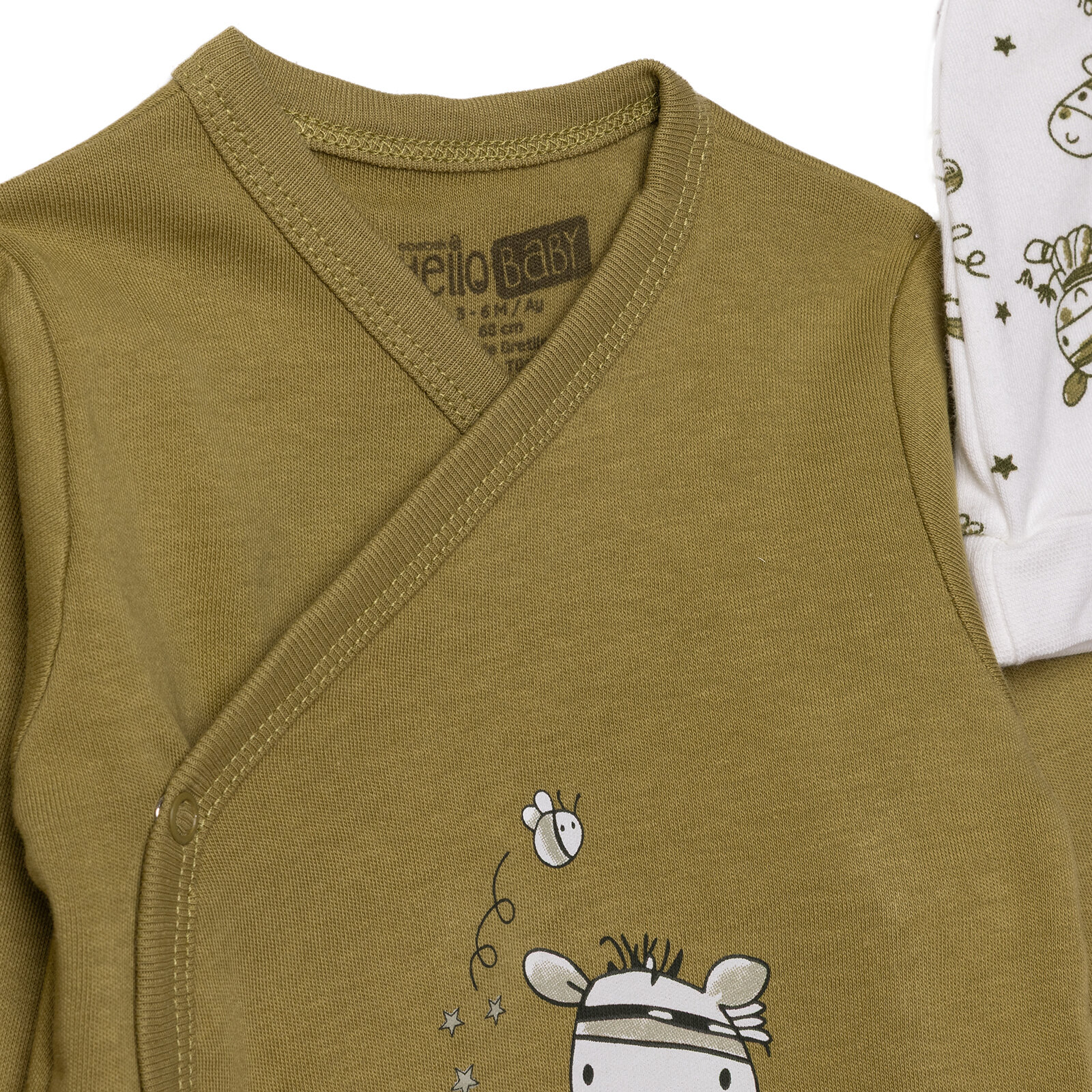 Erkek Bebek Yenidoğan Zıbın-Şapka-Patikli V Yaka Uzun Kol Erkek Bebek Yenidoğan Zıbın-Şapka-Patikli V Yaka Uzun Kol