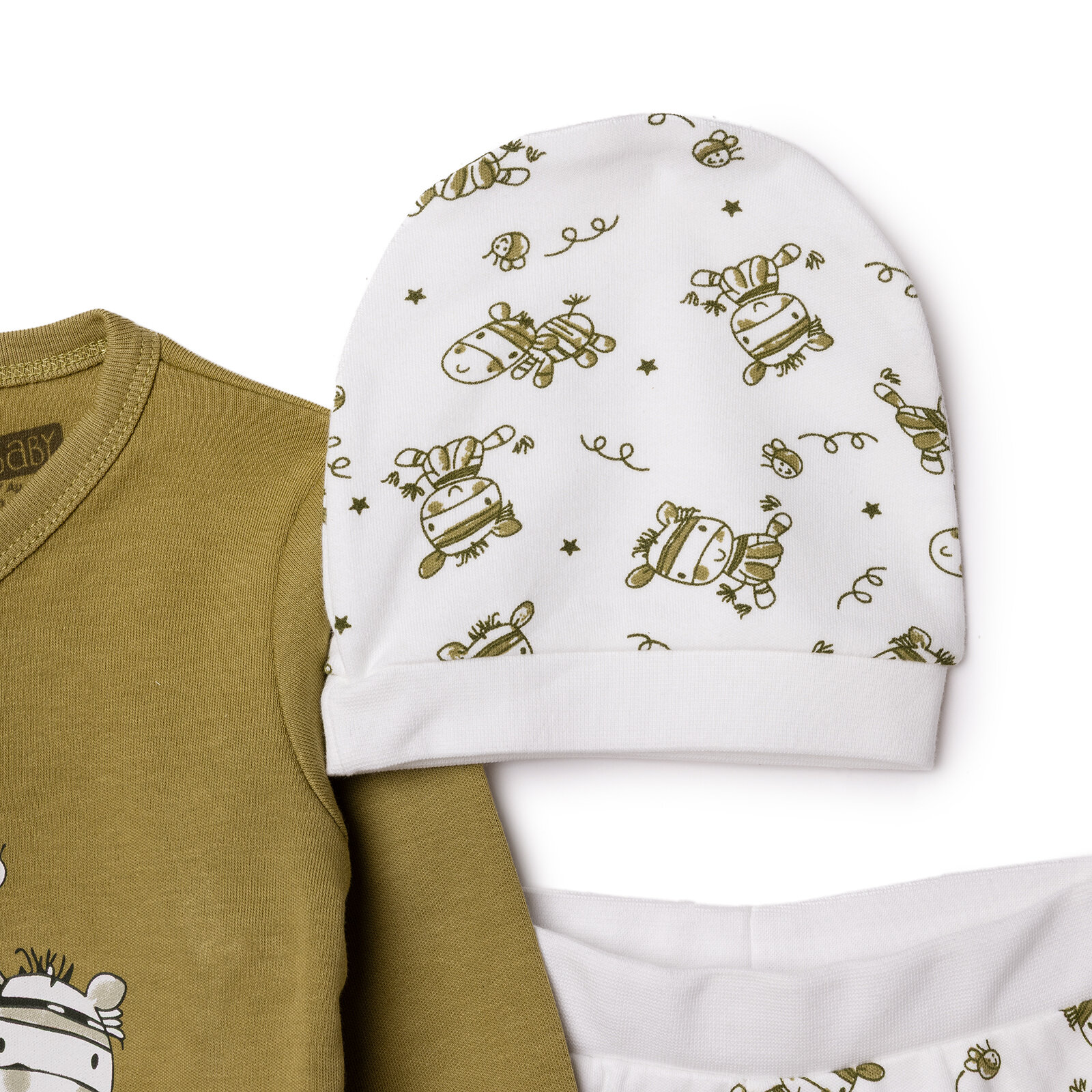 Erkek Bebek Yenidoğan Zıbın-Şapka-Patikli V Yaka Uzun Kol Erkek Bebek Yenidoğan Zıbın-Şapka-Patikli V Yaka Uzun Kol