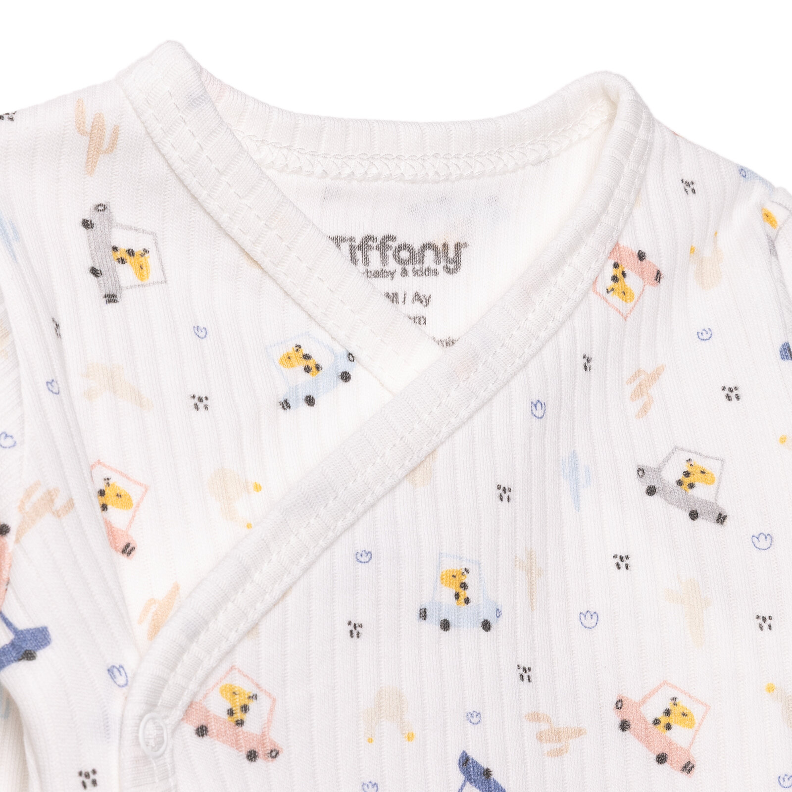 Erkek Bebek Zıbın Body İnterlok V Yaka Uzun Kol