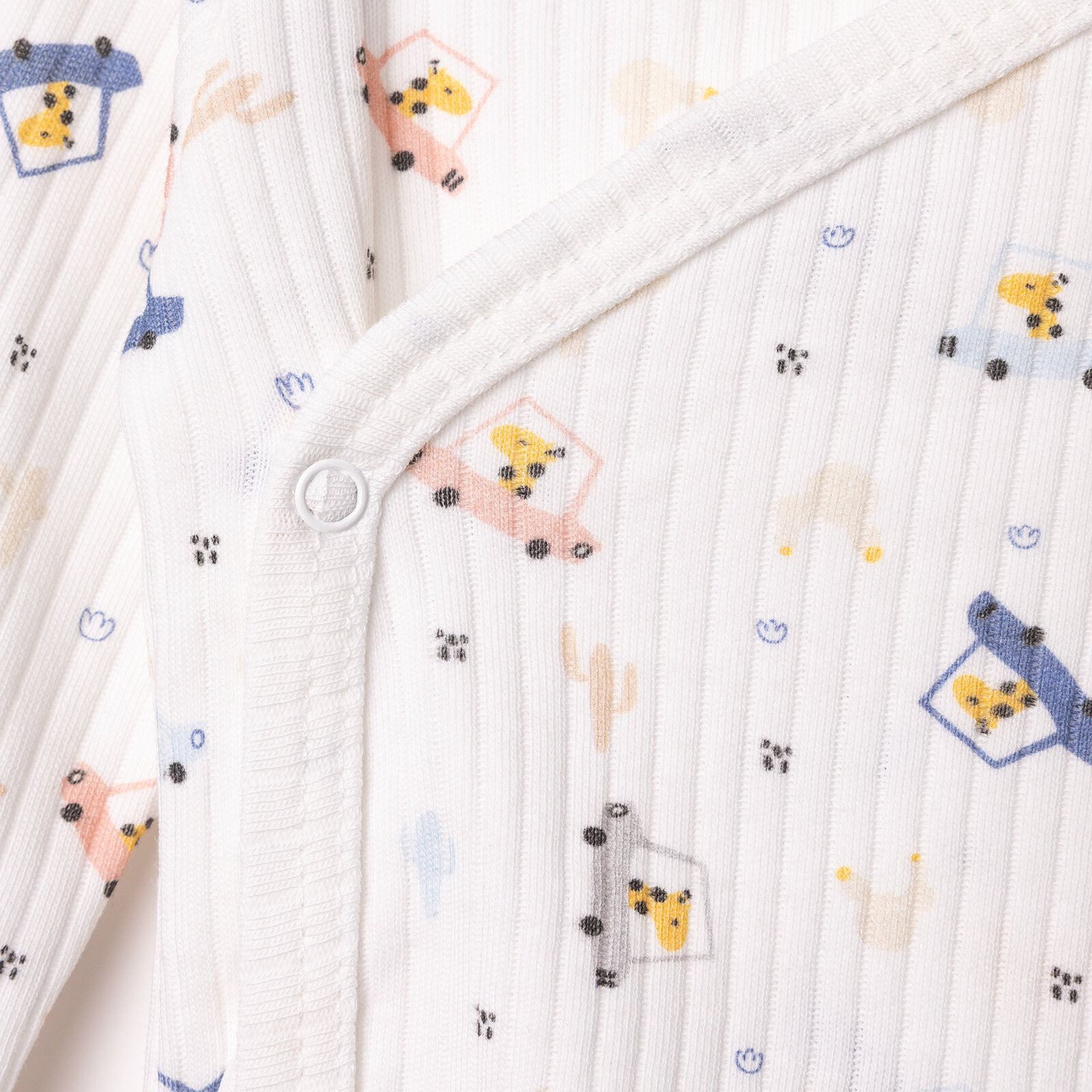 Erkek Bebek Zıbın Body İnterlok V Yaka Uzun Kol