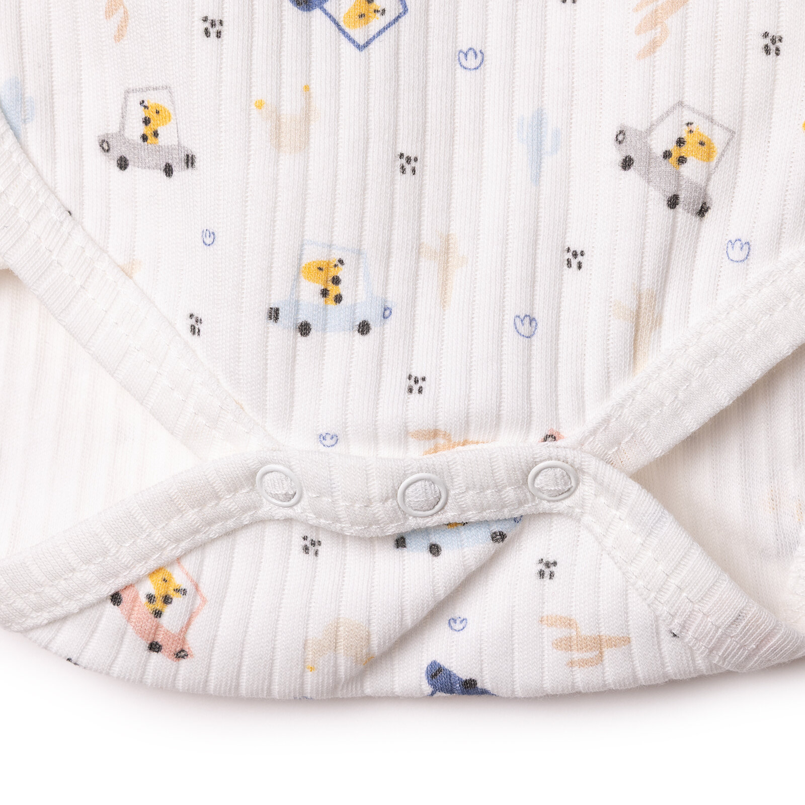 Erkek Bebek Zıbın Body İnterlok V Yaka Uzun Kol