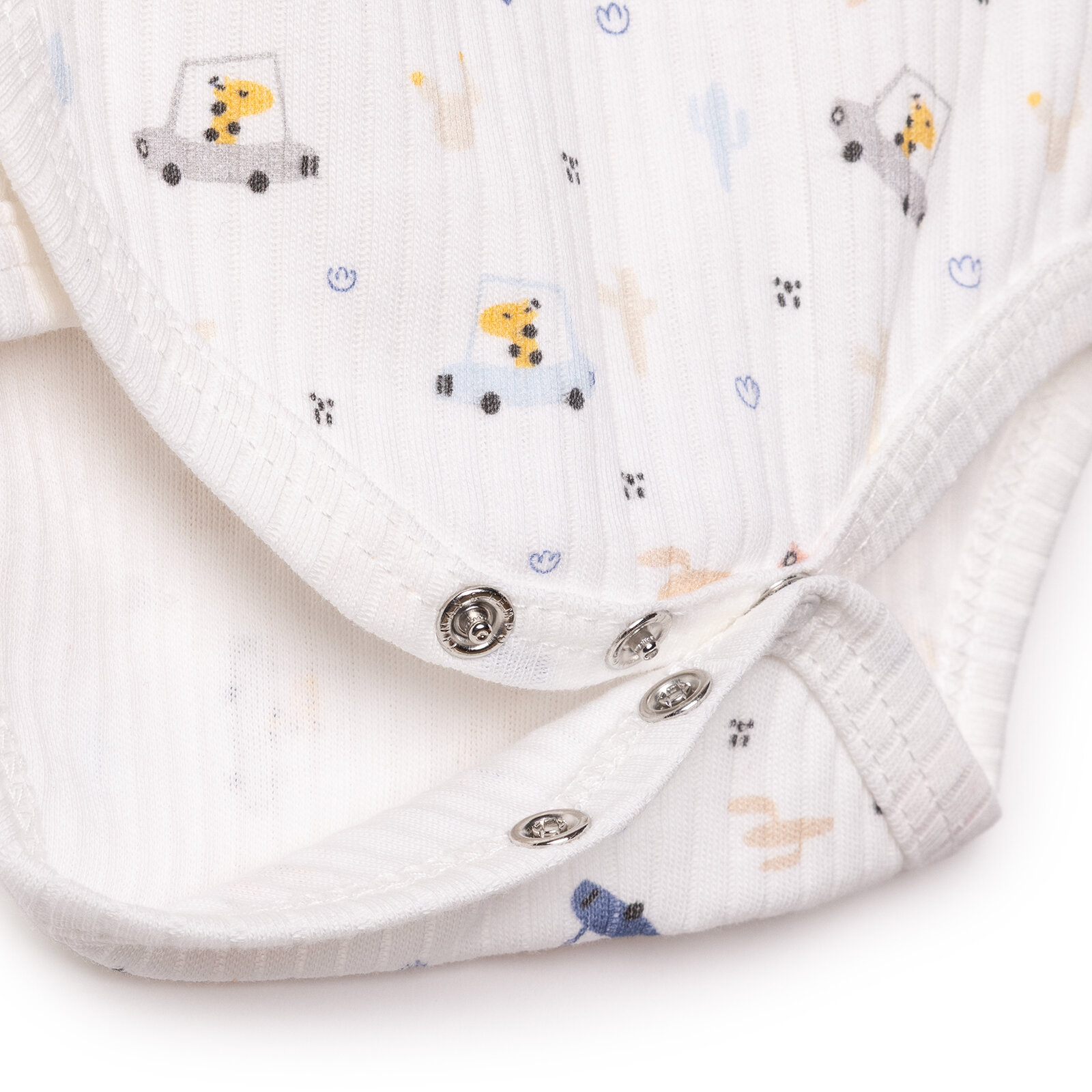 Erkek Bebek Zıbın Body İnterlok V Yaka Uzun Kol