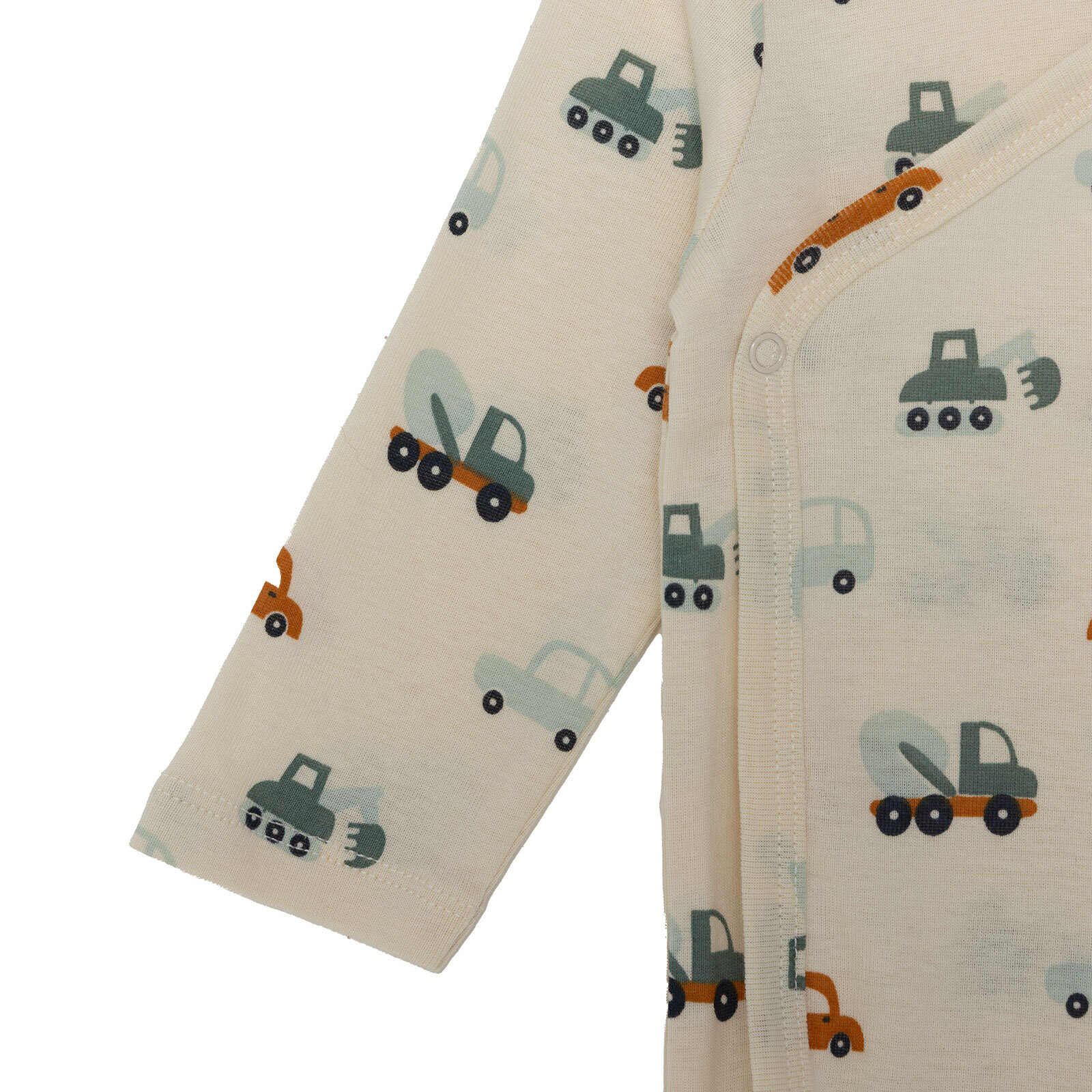 Erkek Bebek Zıbın Body İnterlok V Yaka Uzun Kol