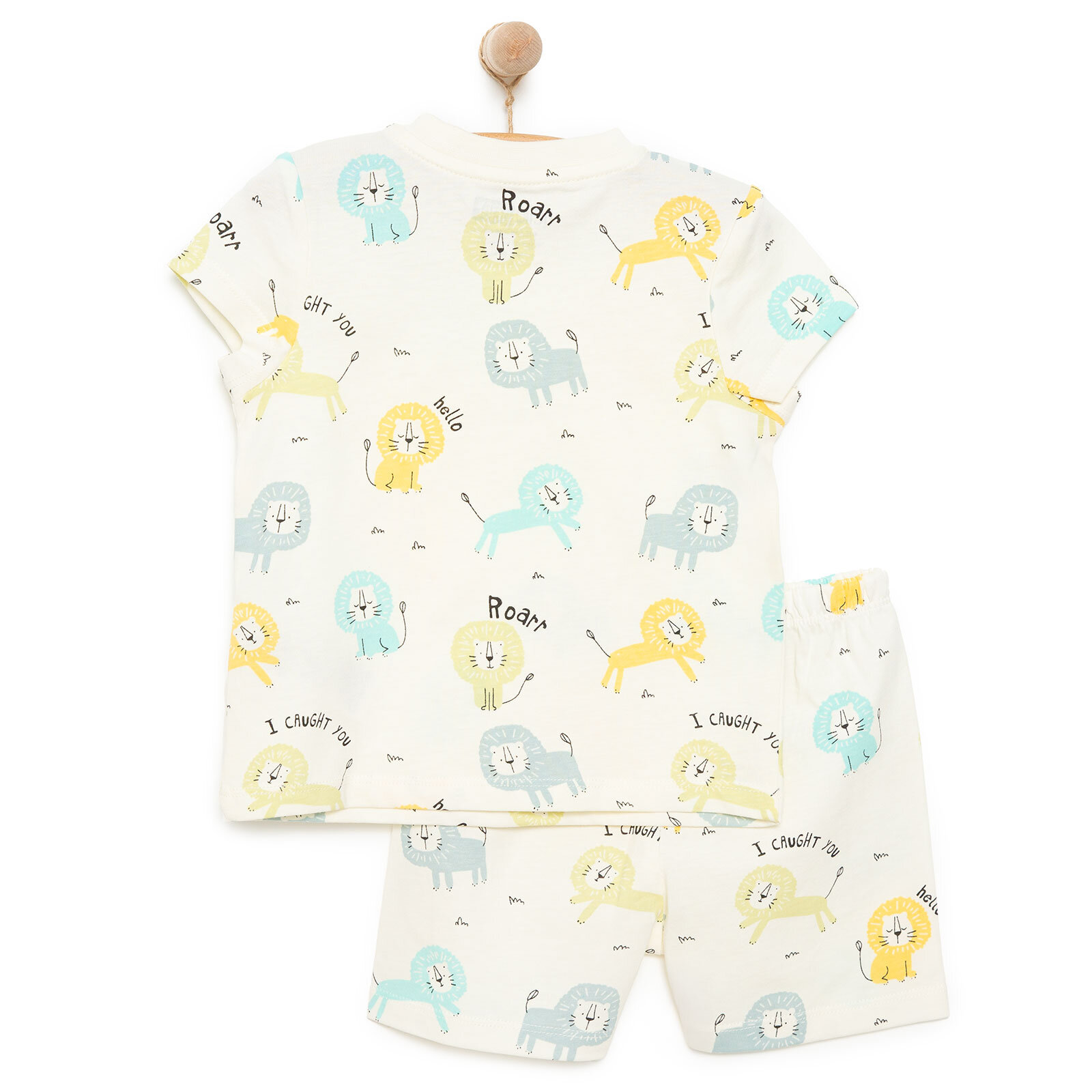 Erkek Bisiklet Yaka Kısa Kol Pijama Takımı