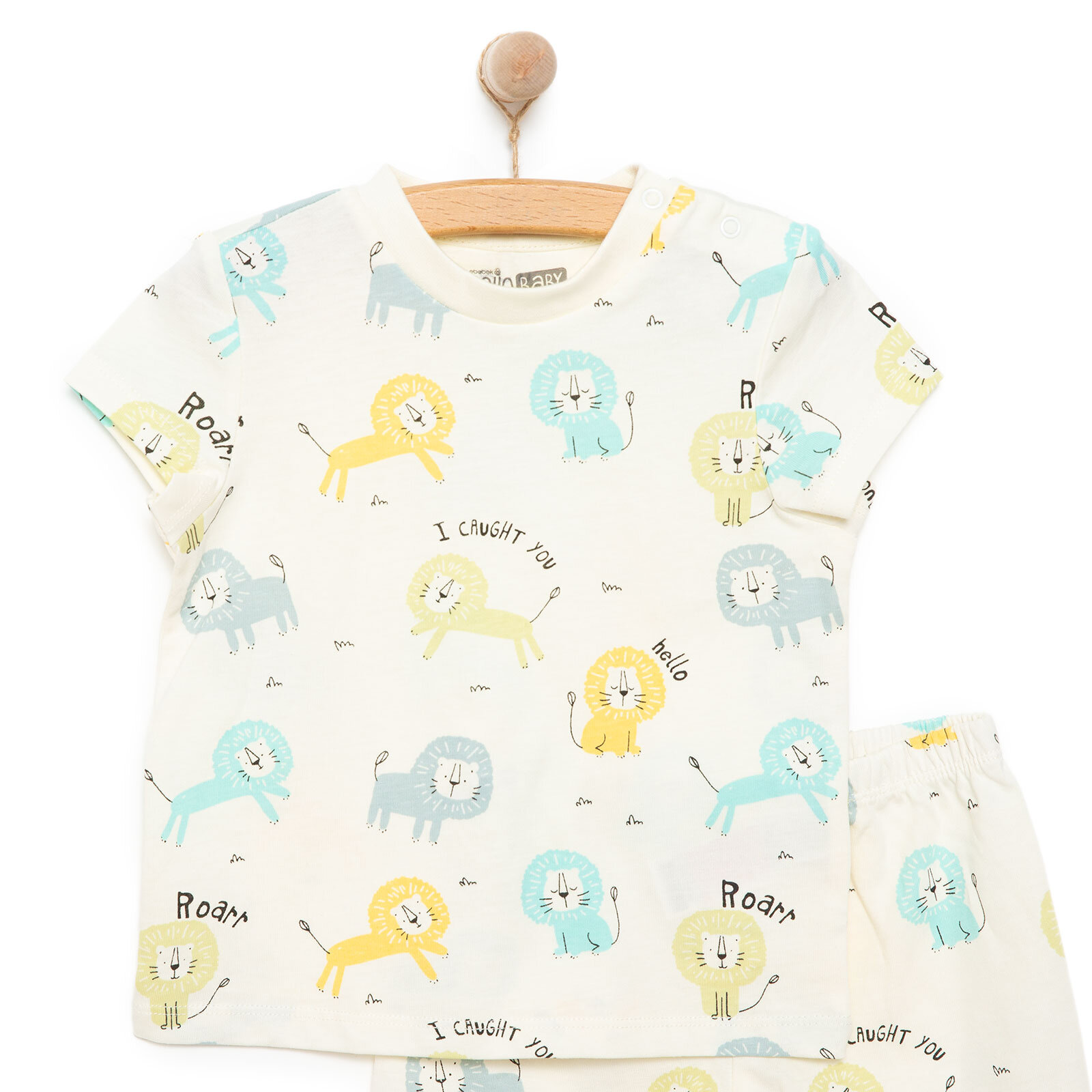 Erkek Bisiklet Yaka Kısa Kol Pijama Takımı