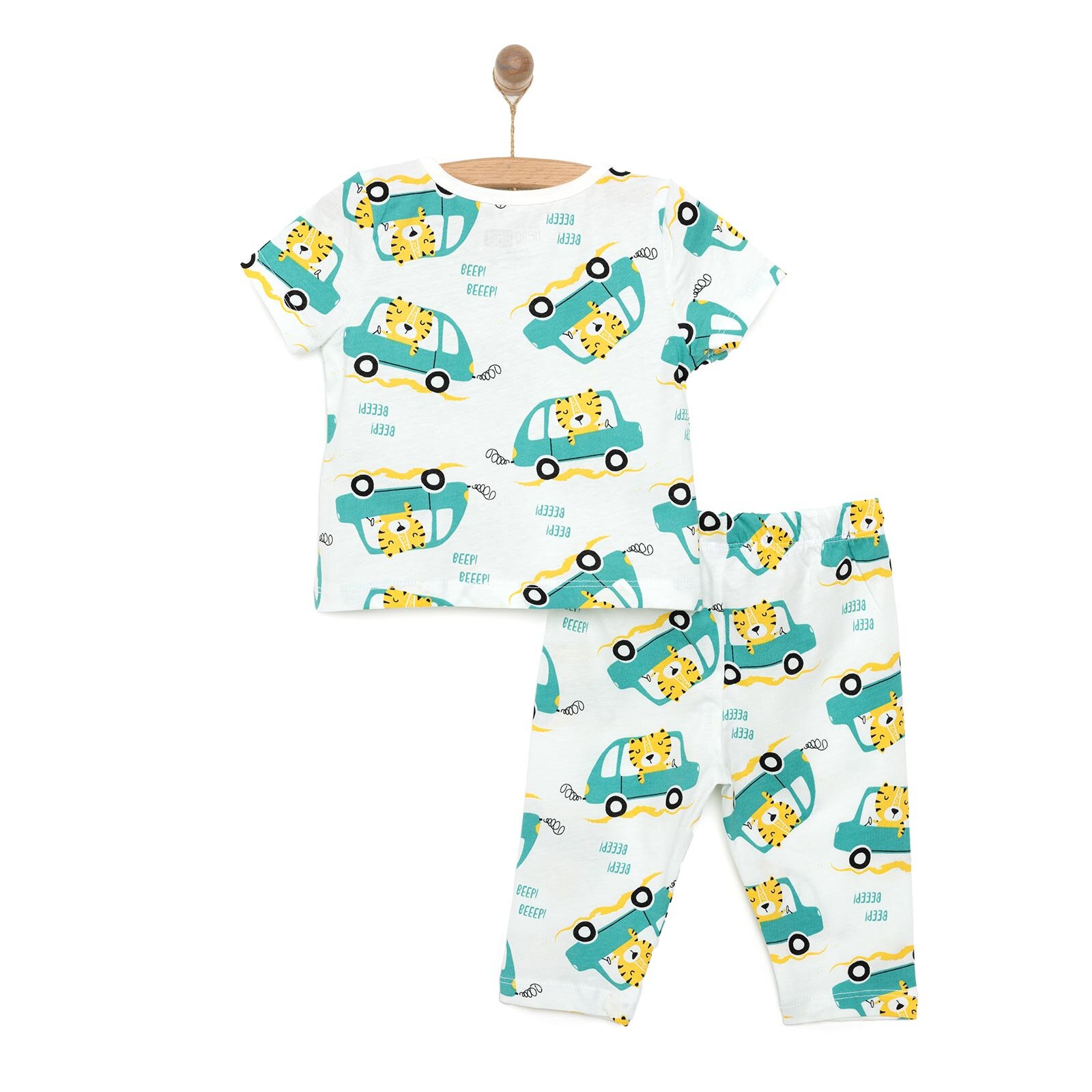 Erkek Kısa Kol Kaplan Desenli Bisiklet Yaka Pijama Takımı Erkek Kısa Kol Kaplan Desenli Bisiklet Yaka Pijama Takımı