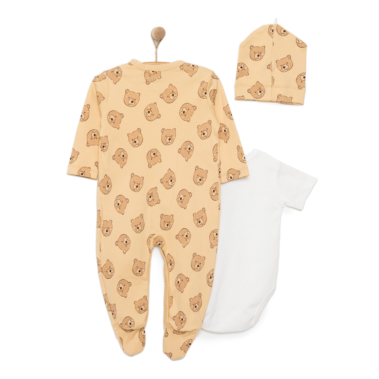 Erkek Tulum-Body-Şapka Erkek Bebek