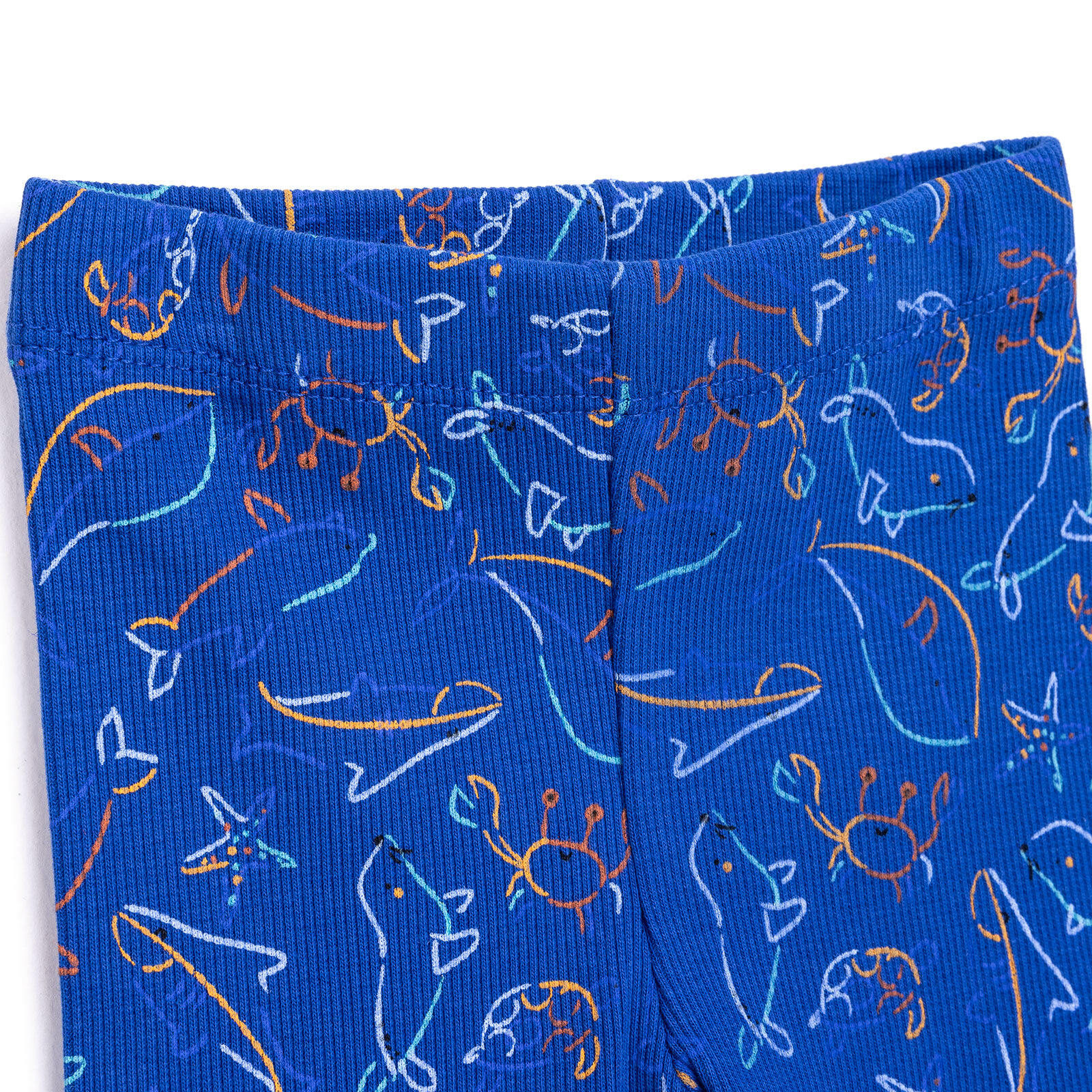 Erkek Bebek Pijama Takım İnterlok Hayvan Desen Bisiklet Yaka Uzun Yol Lacivert