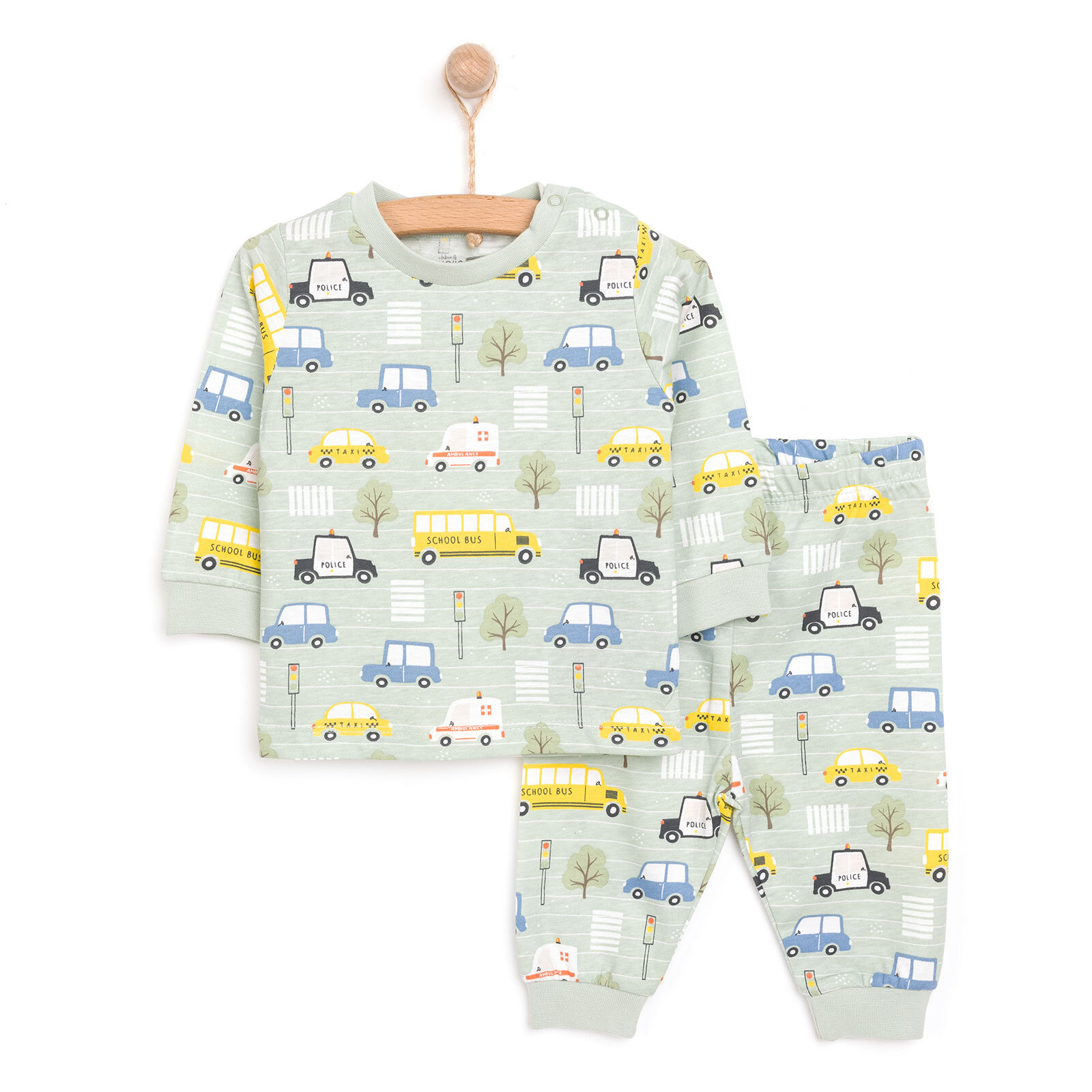 Erkek Uzun Kol Pijama Takımı Erkek Bebek