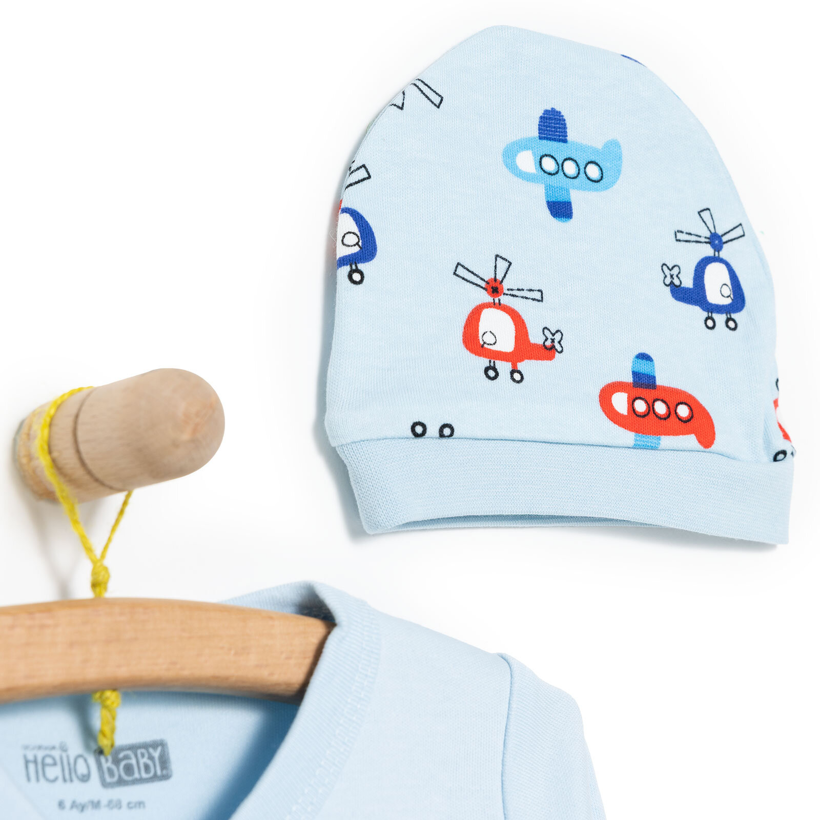 Erkek Zıbın-Şapka-Patikli Alt Erkek Bebek