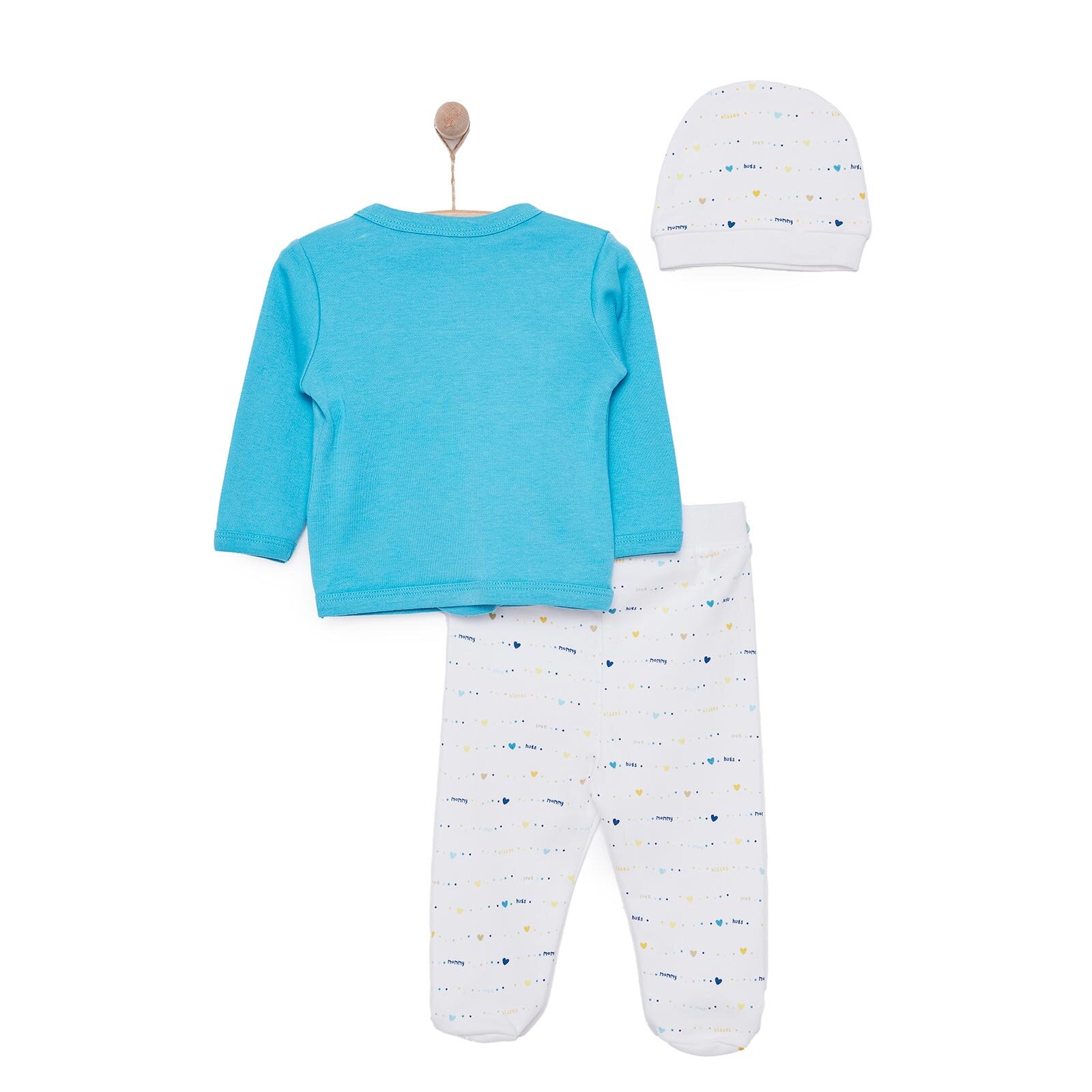 Erkek Zıbın-Şapka-Patikli Alt Erkek Bebek