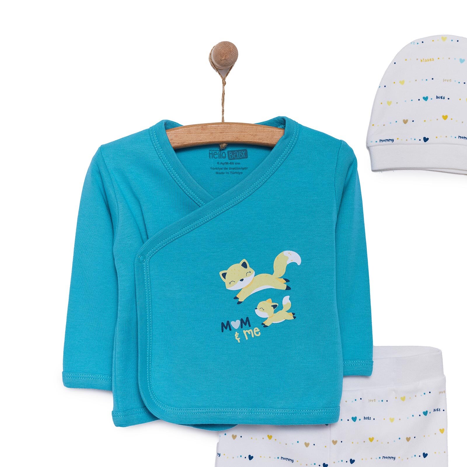 Erkek Zıbın-Şapka-Patikli Alt Erkek Bebek