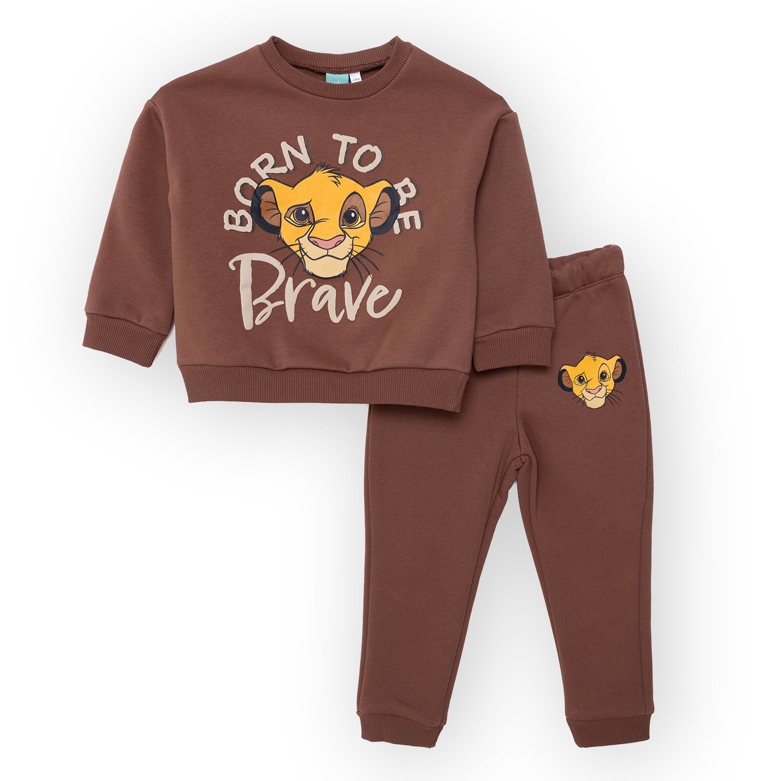 Erkek Bebek Eşofman Takımı Bisiklet Yaka Uzun Kol Ribanalı Paça